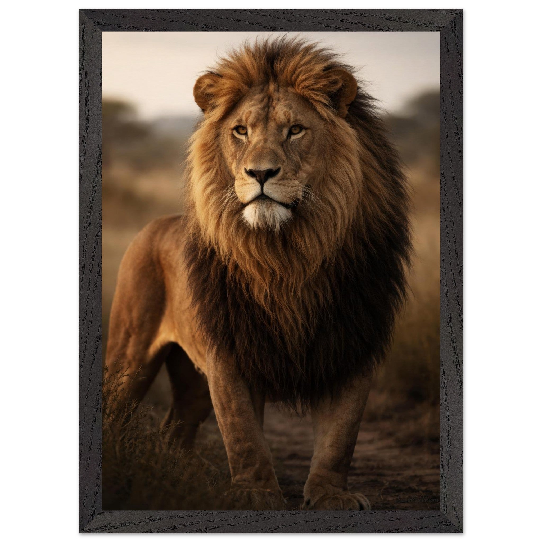 The Lion — Framed Fine Art Print — Premium Wooden Frame — alternate view 3 of 9