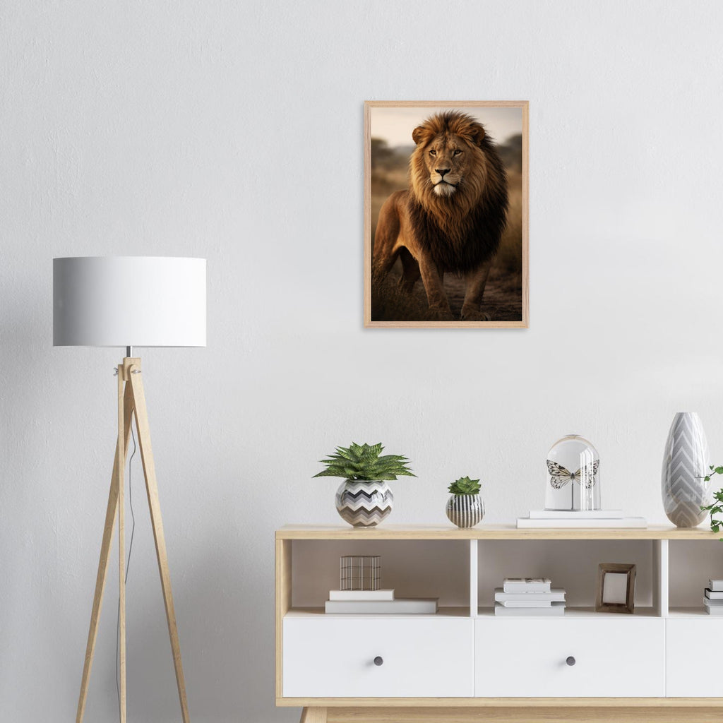 The Lion — Framed Fine Art Print — Premium Wooden Frame — alternate view 5 of 9
