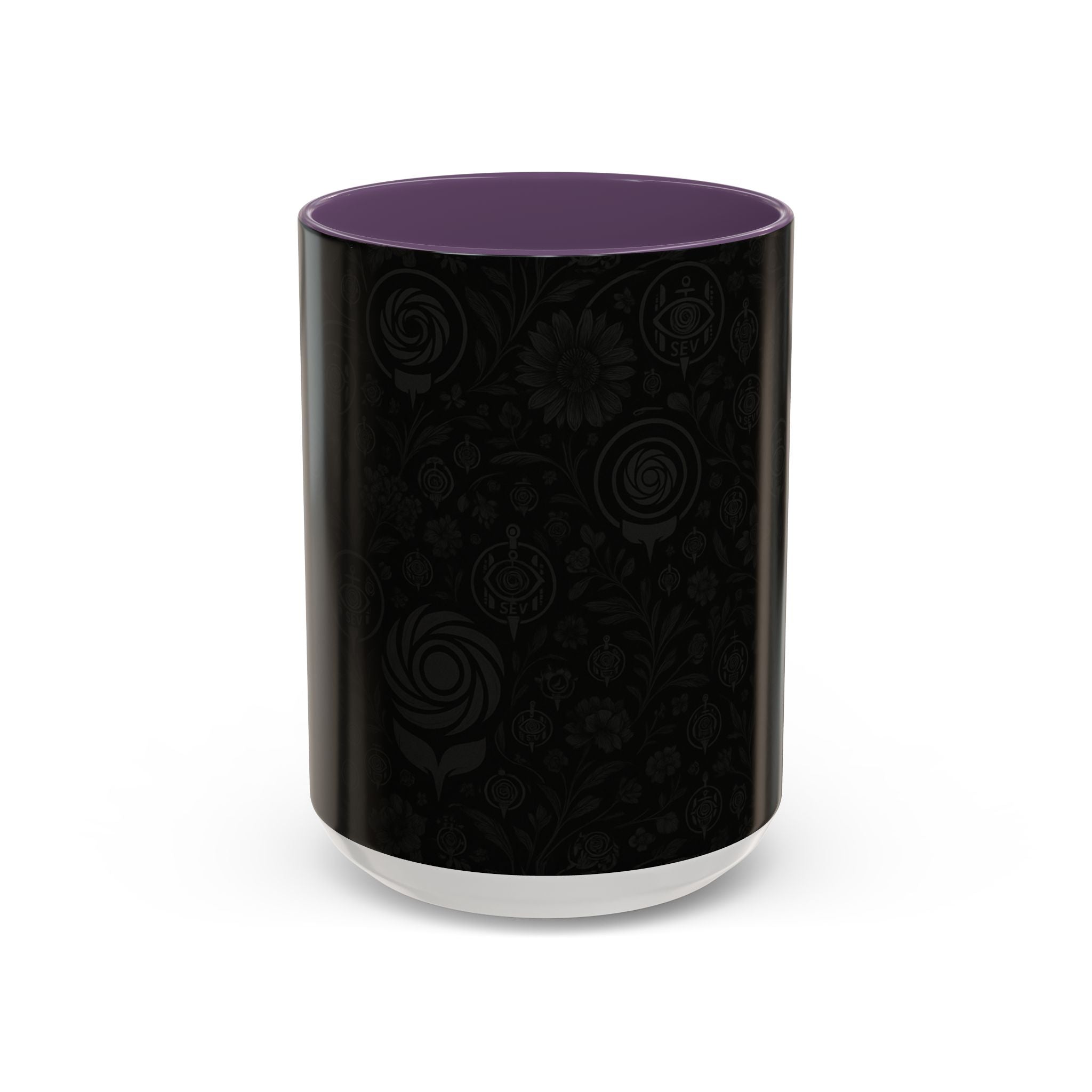 SEV ACCENT COFFEE MUG — COOL NOIR GRAPHITE FLORAL — alternate view 18 of 68