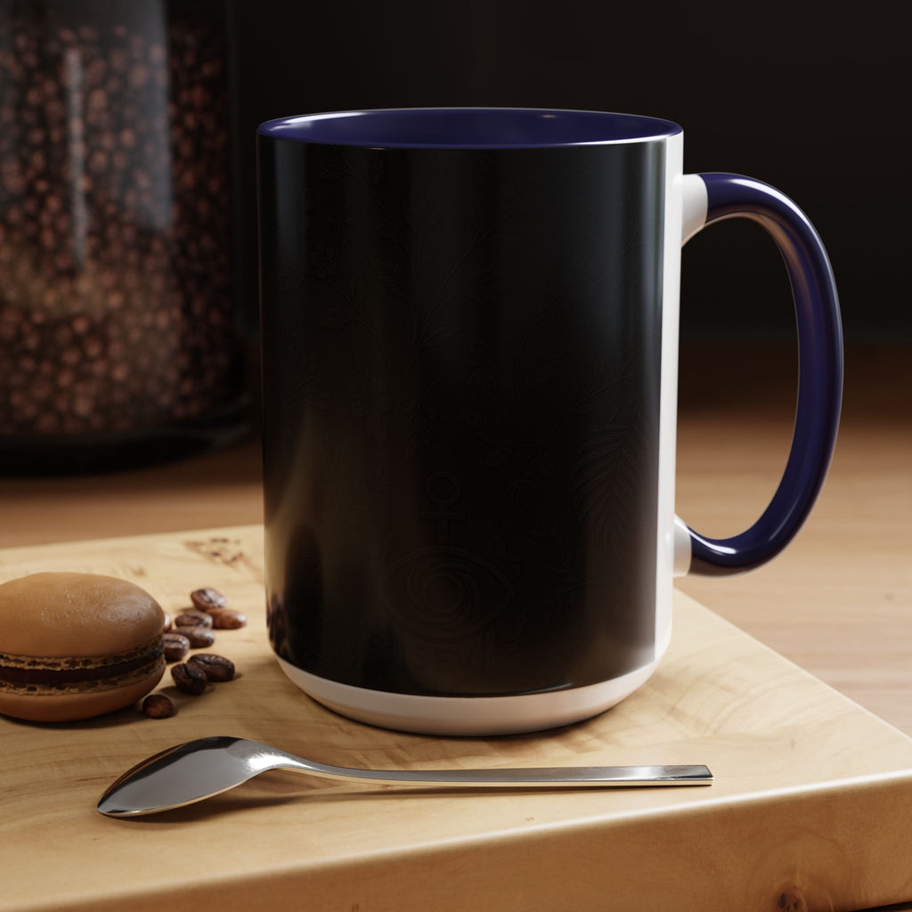 SEV ACCENT COFFEE MUG — NOIR GRAPHITE SUBTLE BOTANICAL — alternate view 35 of 68
