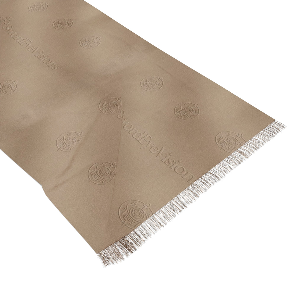 Refined Taupe Neutral Scarf — SEV Raised Relief Pattern — alternate view 3 of 6