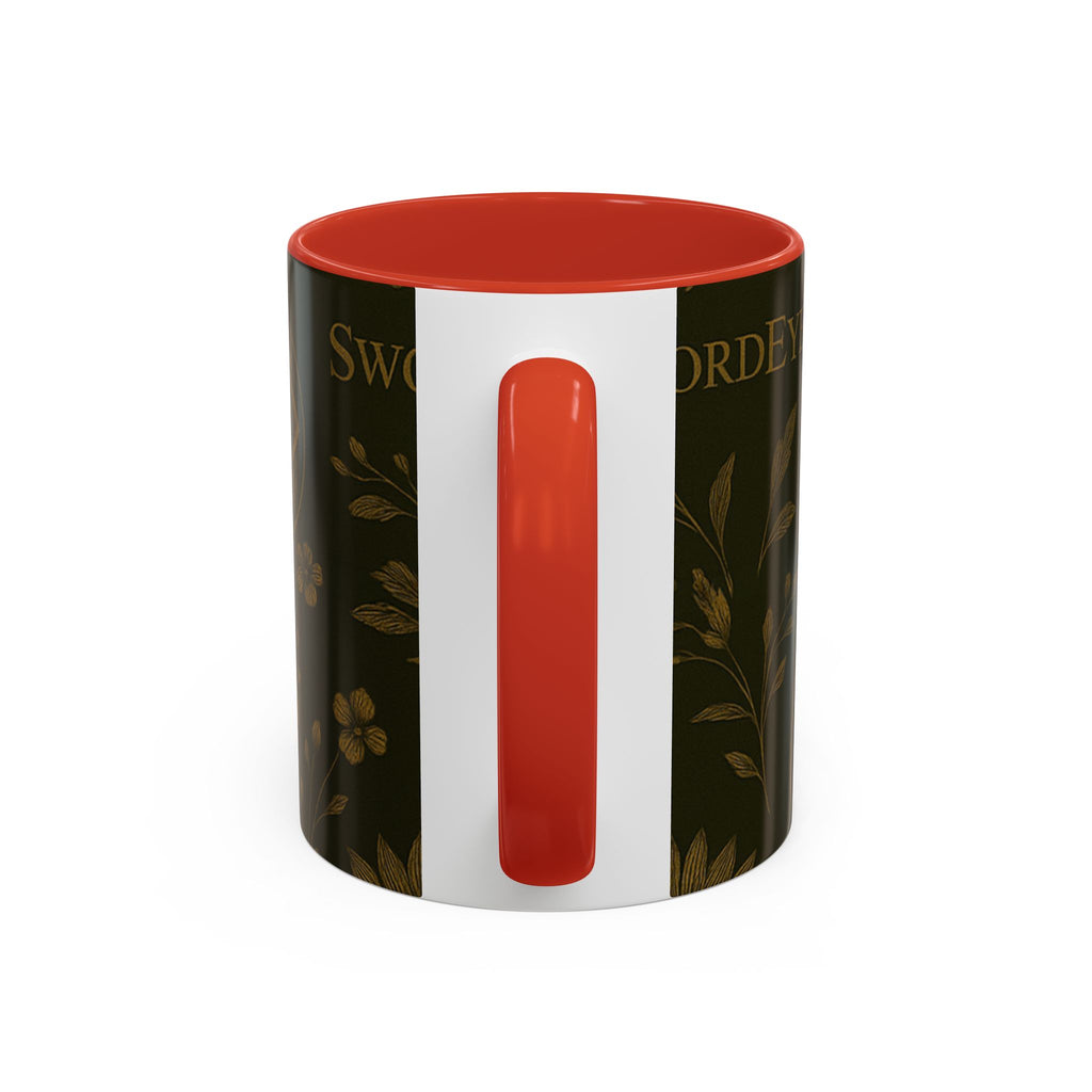 SEV ACCENT COFFEE MUG — DEEP OLIVE GOLD BOTANICAL — alternate view 28 of 68