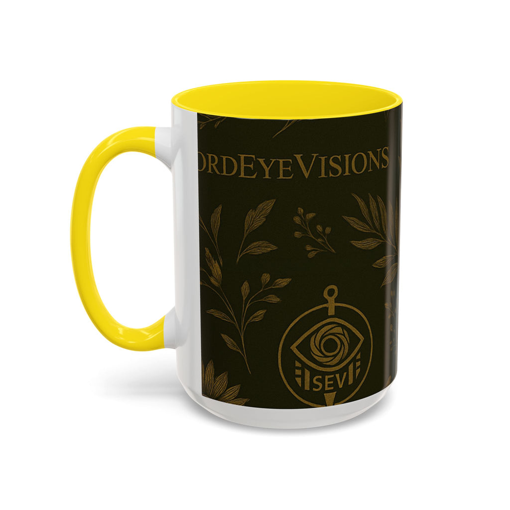 SEV ACCENT COFFEE MUG — DEEP OLIVE GOLD BOTANICAL — alternate view 57 of 68