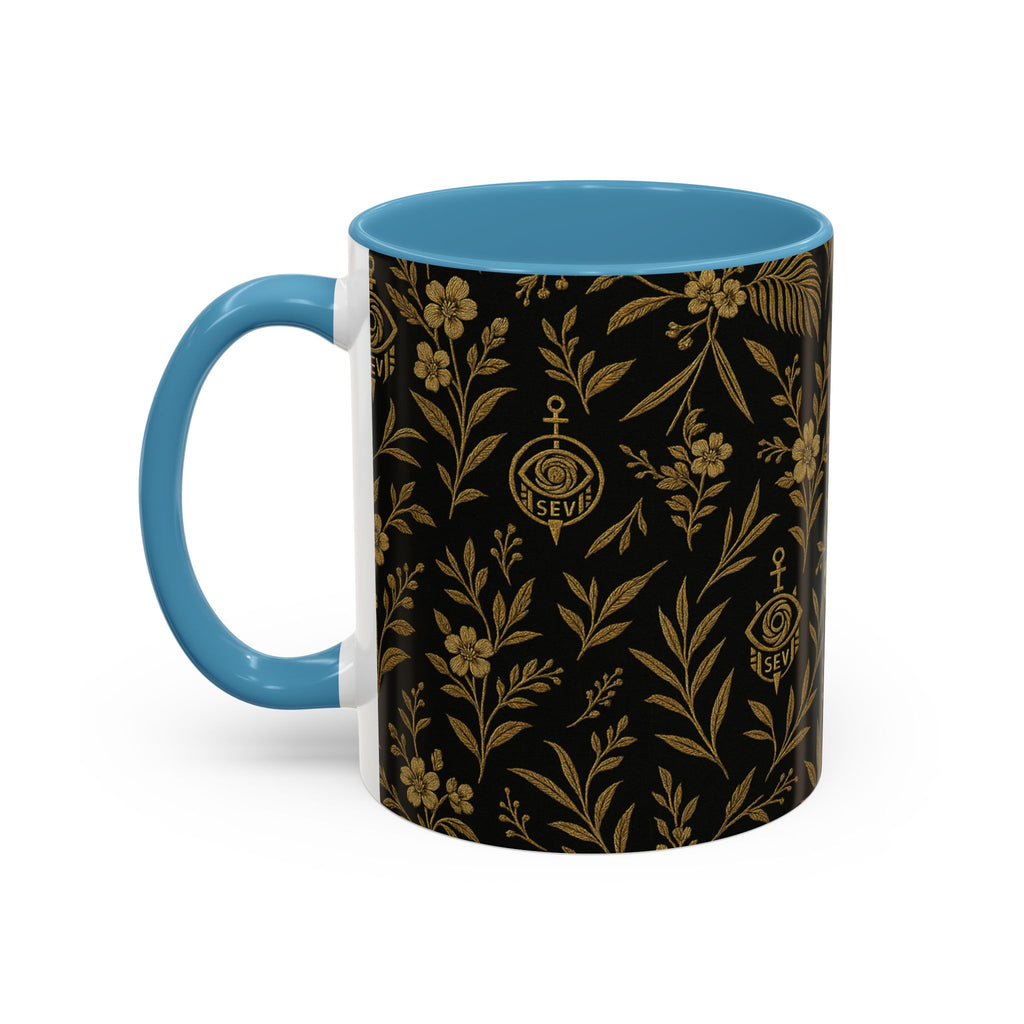 SEV ACCENT COFFEE MUG — TRUE NOIR RICH GOLD BOTANICAL — alternate view 42 of 68