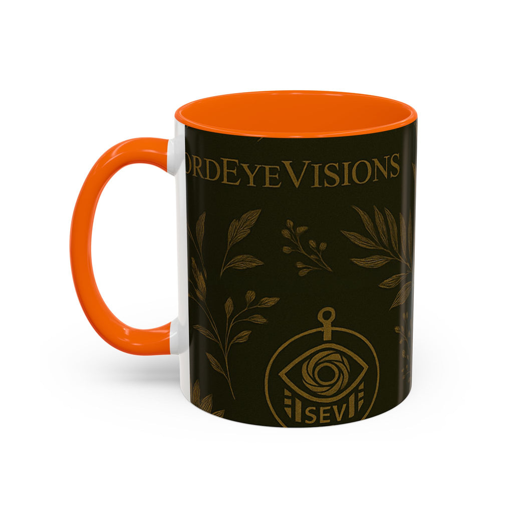 SEV ACCENT COFFEE MUG — DEEP OLIVE GOLD BOTANICAL — alternate view 48 of 68