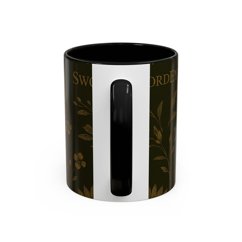 SEV ACCENT COFFEE MUG — DEEP OLIVE GOLD BOTANICAL — alternate view 20 of 68