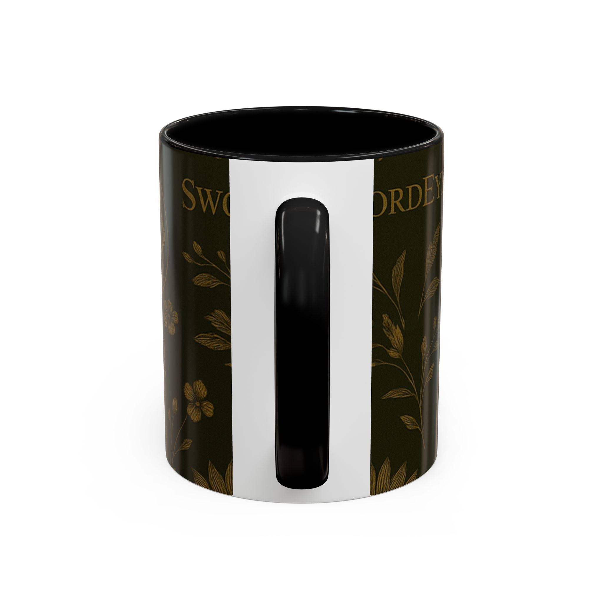 SEV ACCENT COFFEE MUG — DEEP OLIVE GOLD BOTANICAL — alternate view 20 of 68