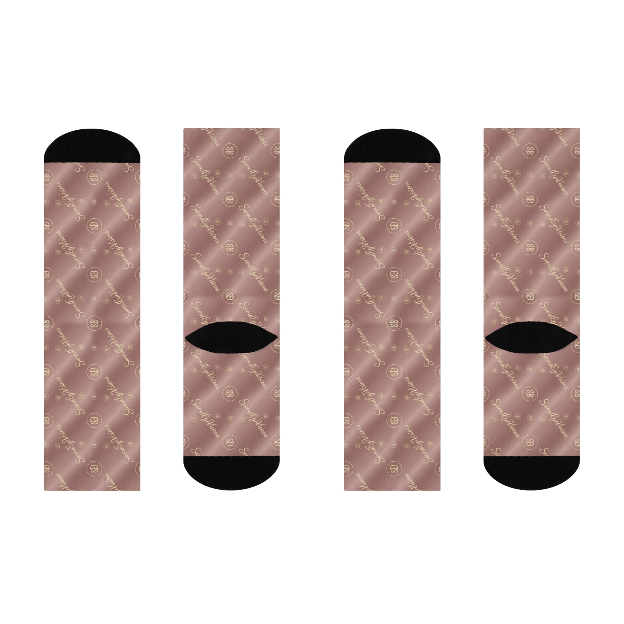 Atelier Rose Blush Socks — SEV Dot Monogram — alternate view 3 of 4