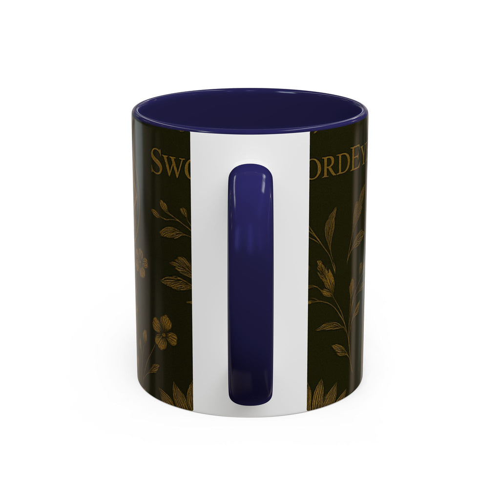 SEV ACCENT COFFEE MUG — DEEP OLIVE GOLD BOTANICAL — alternate view 22 of 68
