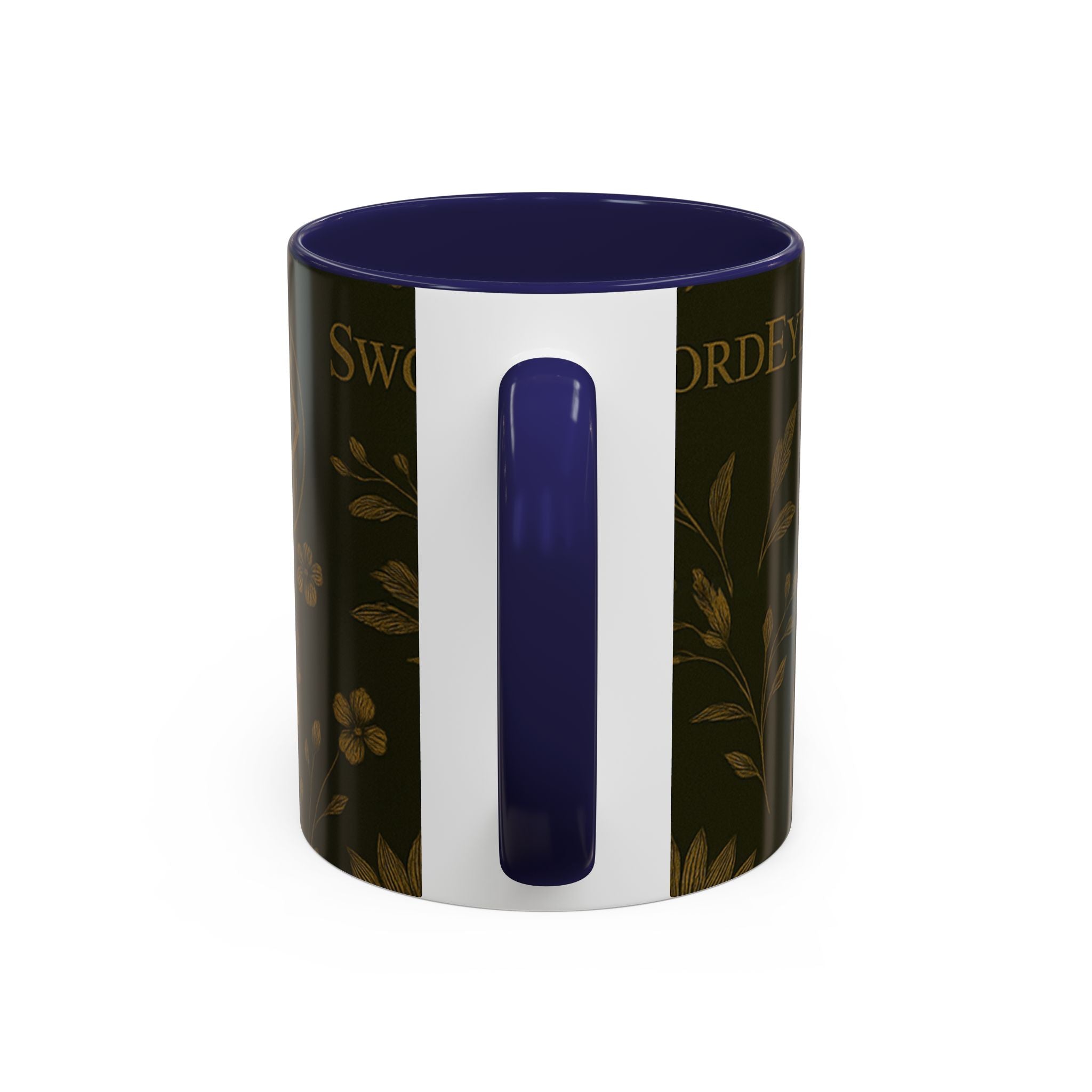 SEV ACCENT COFFEE MUG — DEEP OLIVE GOLD BOTANICAL — alternate view 22 of 68