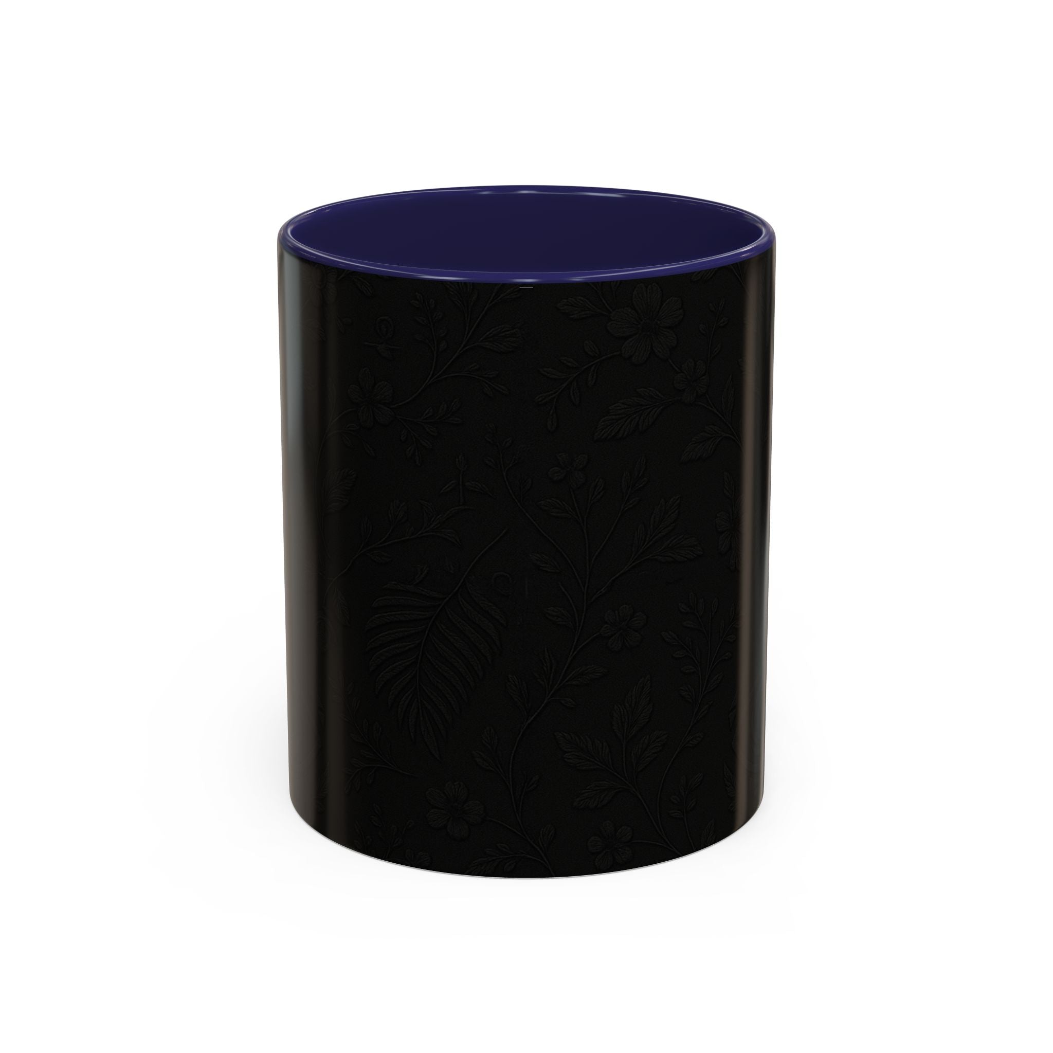 SEV ACCENT COFFEE MUG — NOIR GRAPHITE SUBTLE BOTANICAL — alternate view 3 of 68