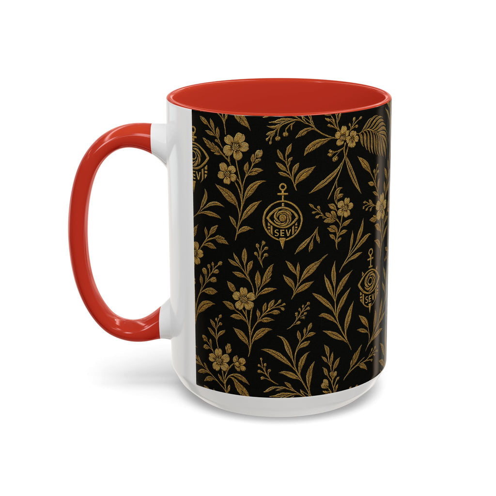 SEV ACCENT COFFEE MUG — TRUE NOIR RICH GOLD BOTANICAL — alternate view 39 of 68