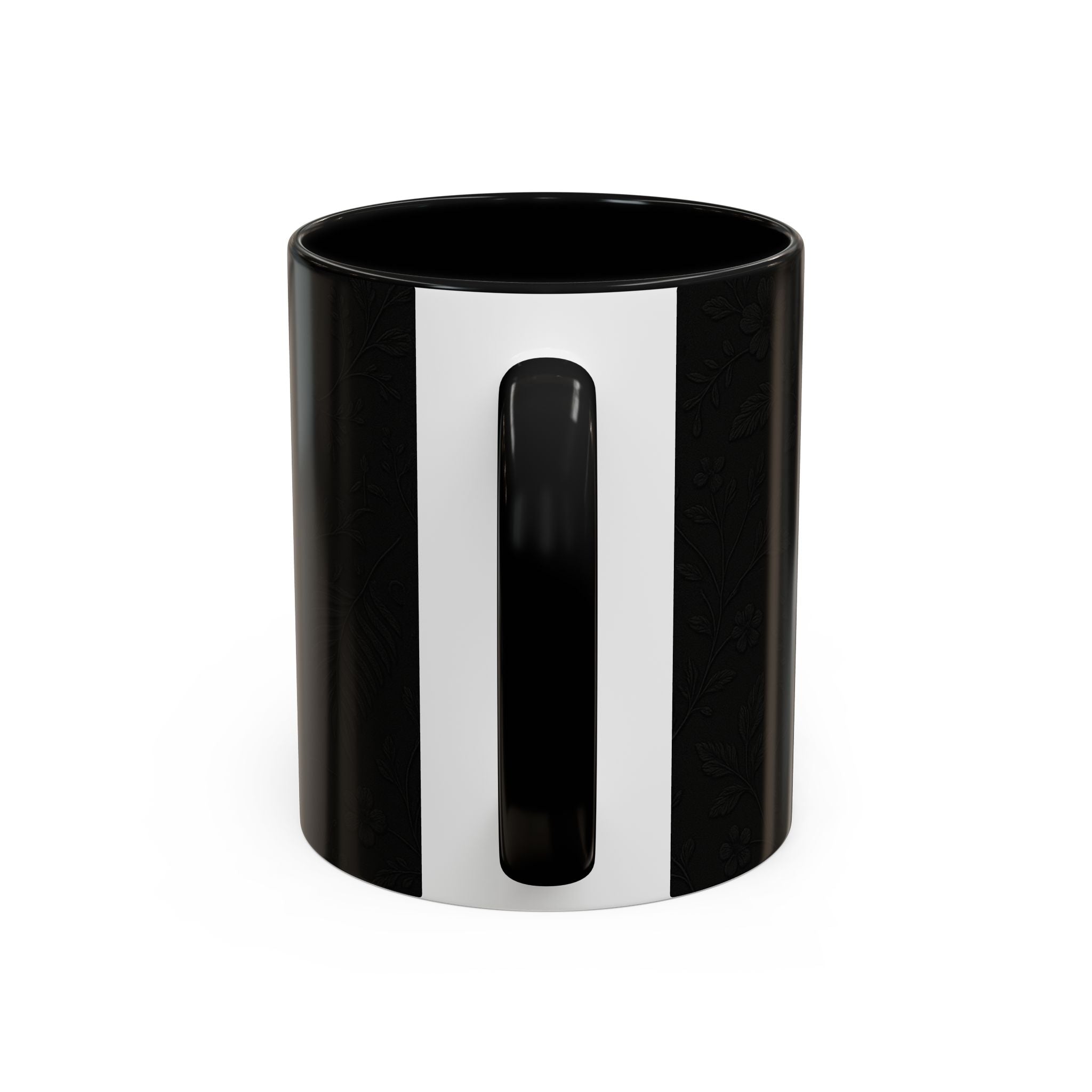 SEV ACCENT COFFEE MUG — NOIR GRAPHITE SUBTLE BOTANICAL — alternate view 2 of 68
