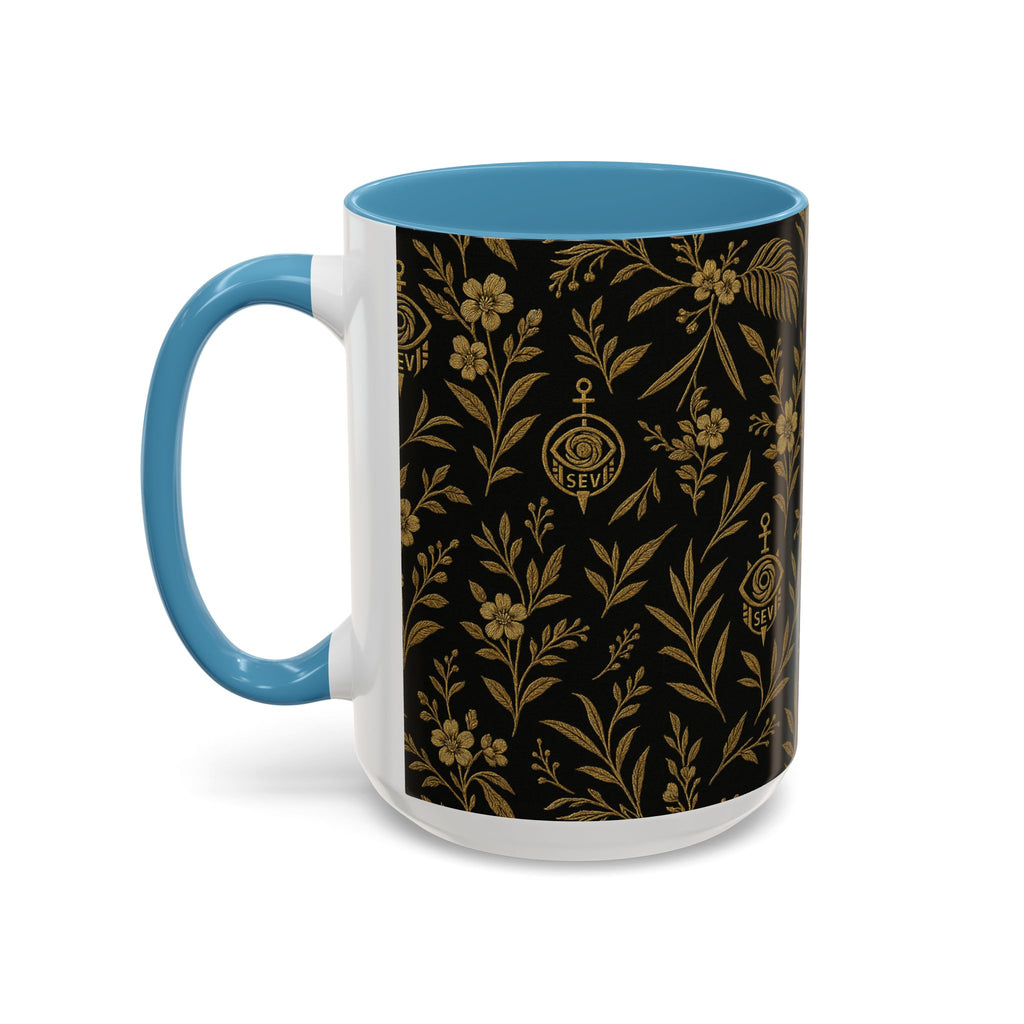 SEV ACCENT COFFEE MUG — TRUE NOIR RICH GOLD BOTANICAL — alternate view 45 of 68