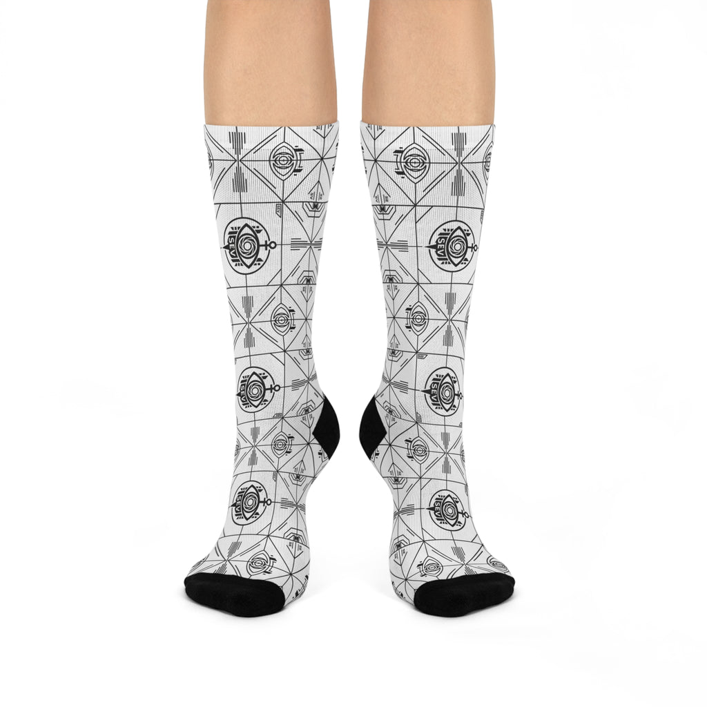 Precision Mono Black Socks — SEV Minimal Line — alternate view 1 of 4