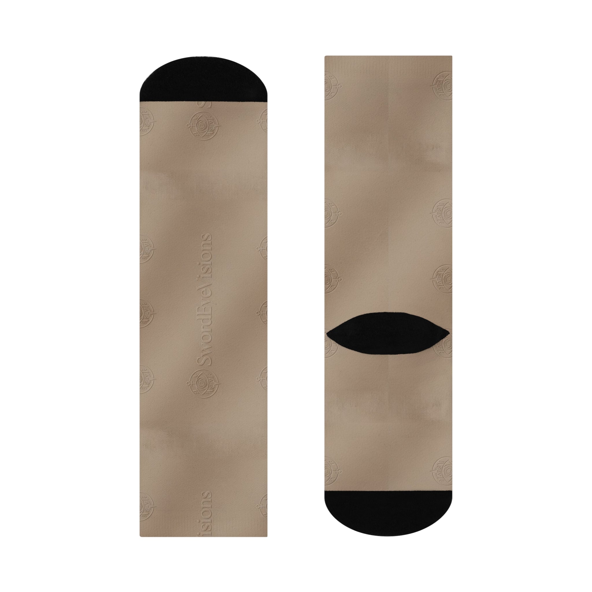 Refined Taupe Neutral Socks — SEV Raised Relief V1 — alternate view 4 of 4