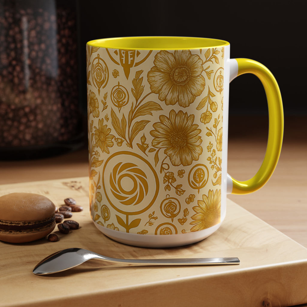 SEV ACCENT COFFEE MUG — GOLDCREAM FLORAL — alternate view 59 of 68