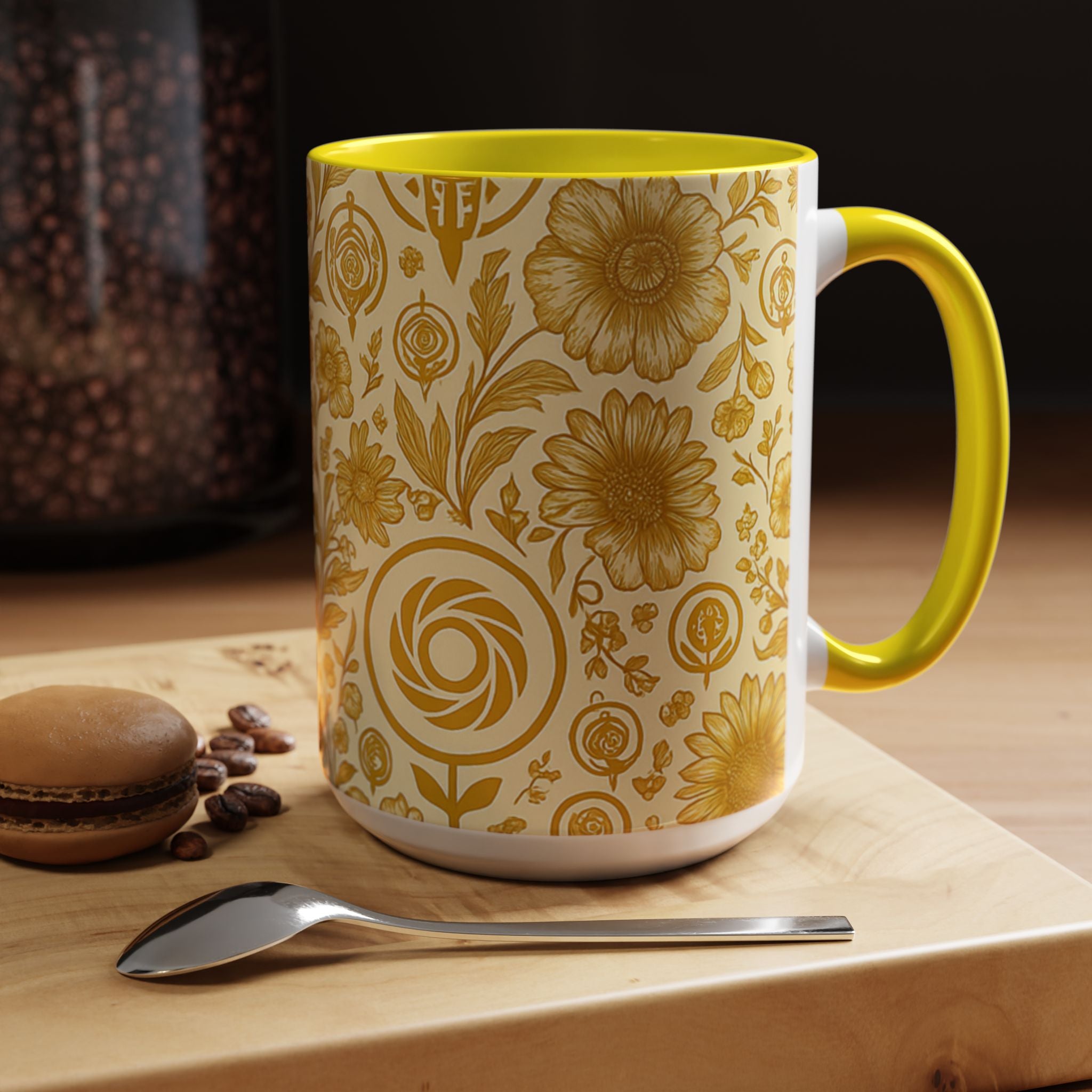 SEV ACCENT COFFEE MUG — GOLDCREAM FLORAL — alternate view 59 of 68