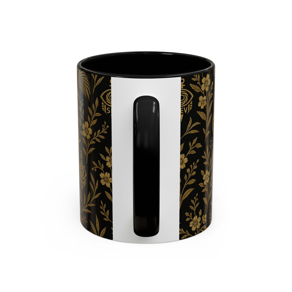 SEV ACCENT COFFEE MUG — TRUE NOIR RICH GOLD BOTANICAL — alternate view 2 of 68