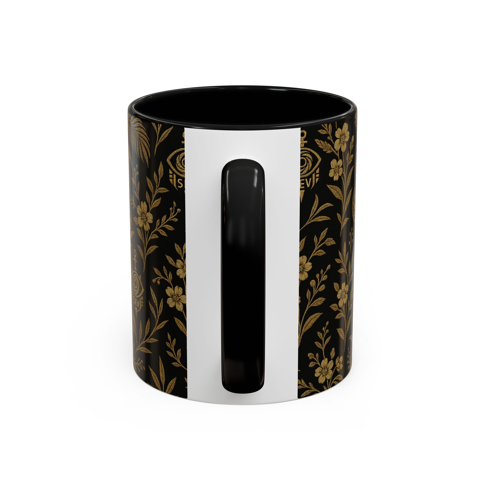 SEV ACCENT COFFEE MUG — TRUE NOIR RICH GOLD BOTANICAL — alternate view 2 of 68
