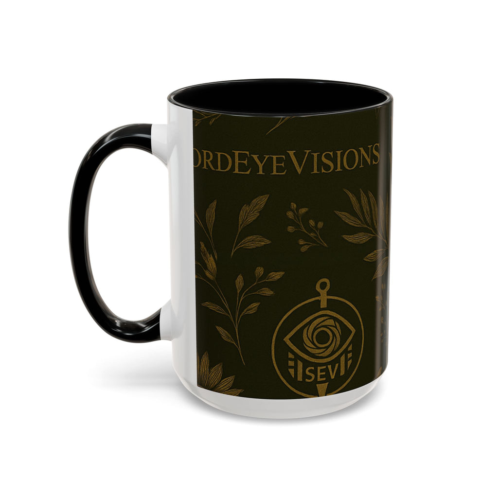 SEV ACCENT COFFEE MUG — DEEP OLIVE GOLD BOTANICAL — alternate view 30 of 68