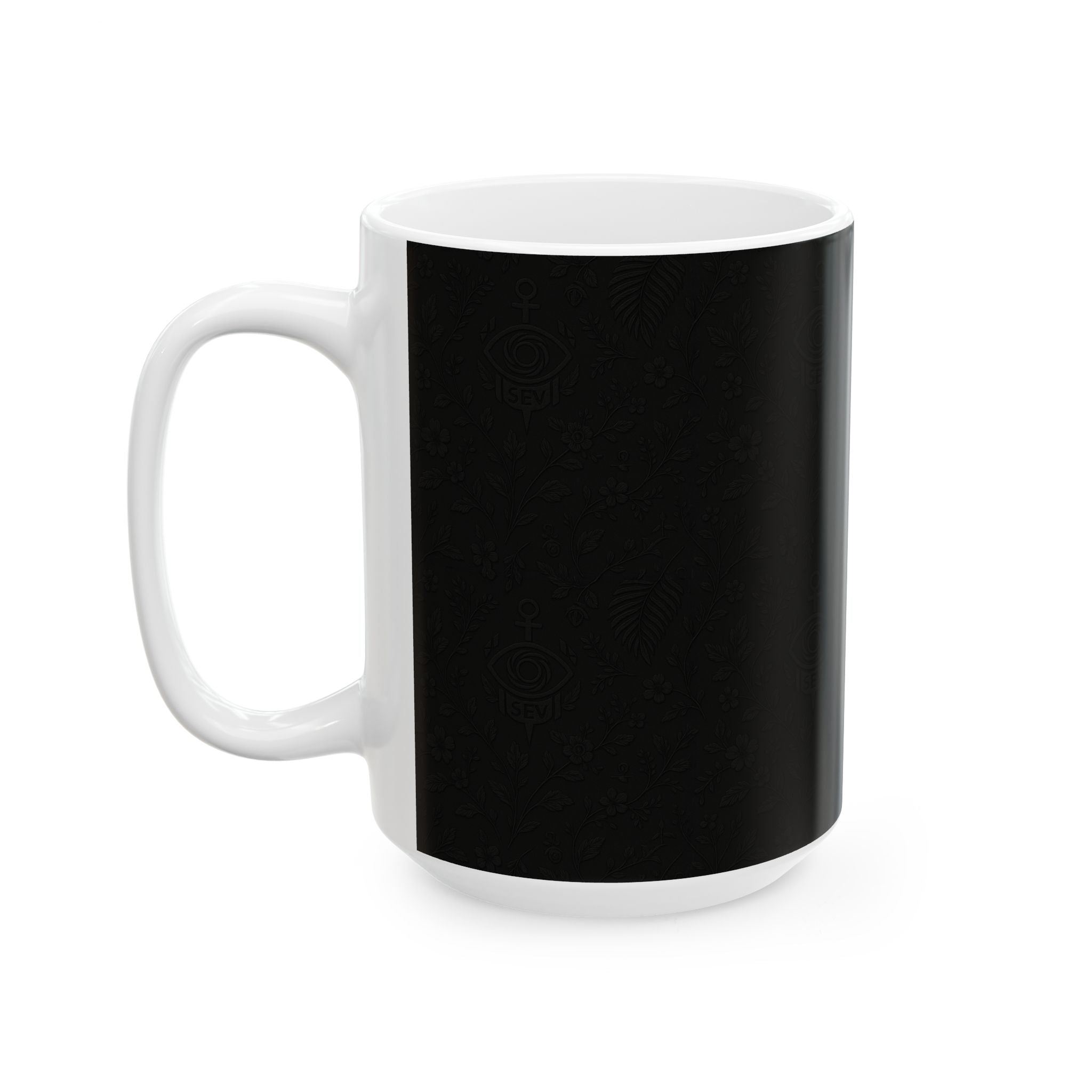SEV CERAMIC MUG — NOIR GRAPHITE SUBTLE BOTANICAL — alternate view 7 of 7