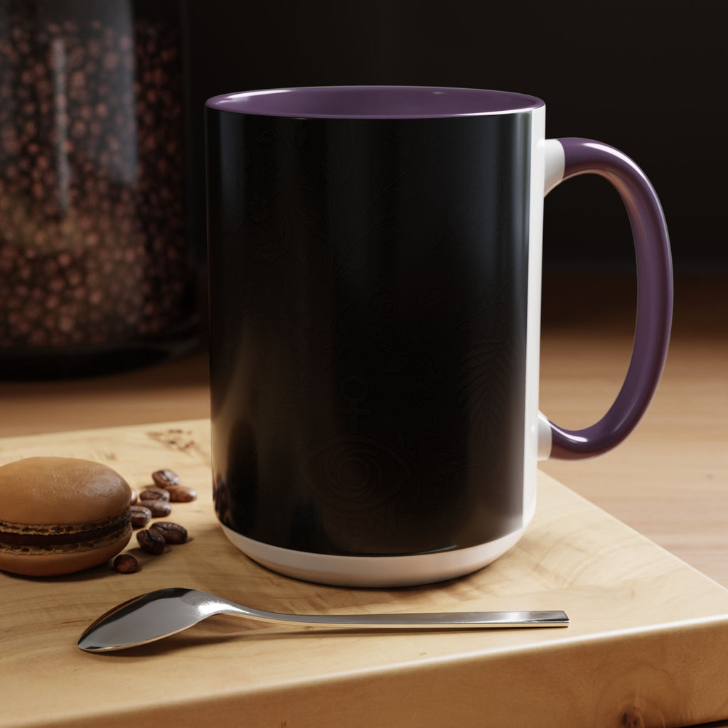 SEV ACCENT COFFEE MUG — NOIR GRAPHITE SUBTLE BOTANICAL — alternate view 68 of 68