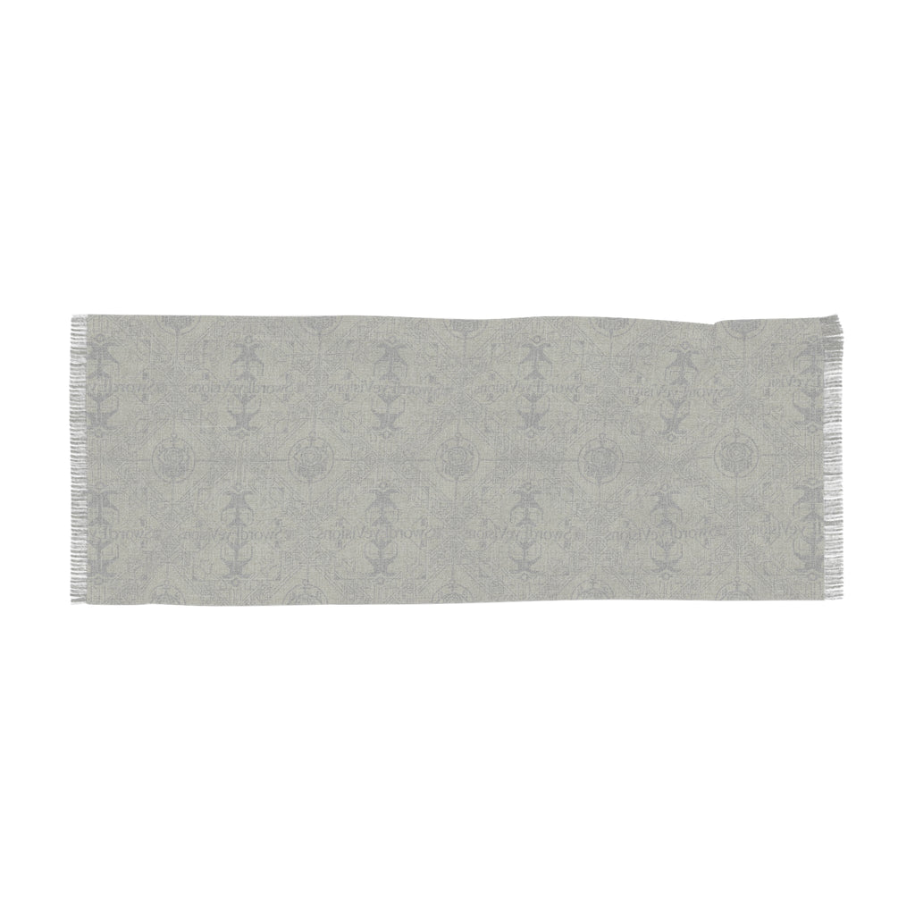 Utility Olive Noir Scarf — SEV Overlaid Interlock Pattern — alternate view 5 of 6
