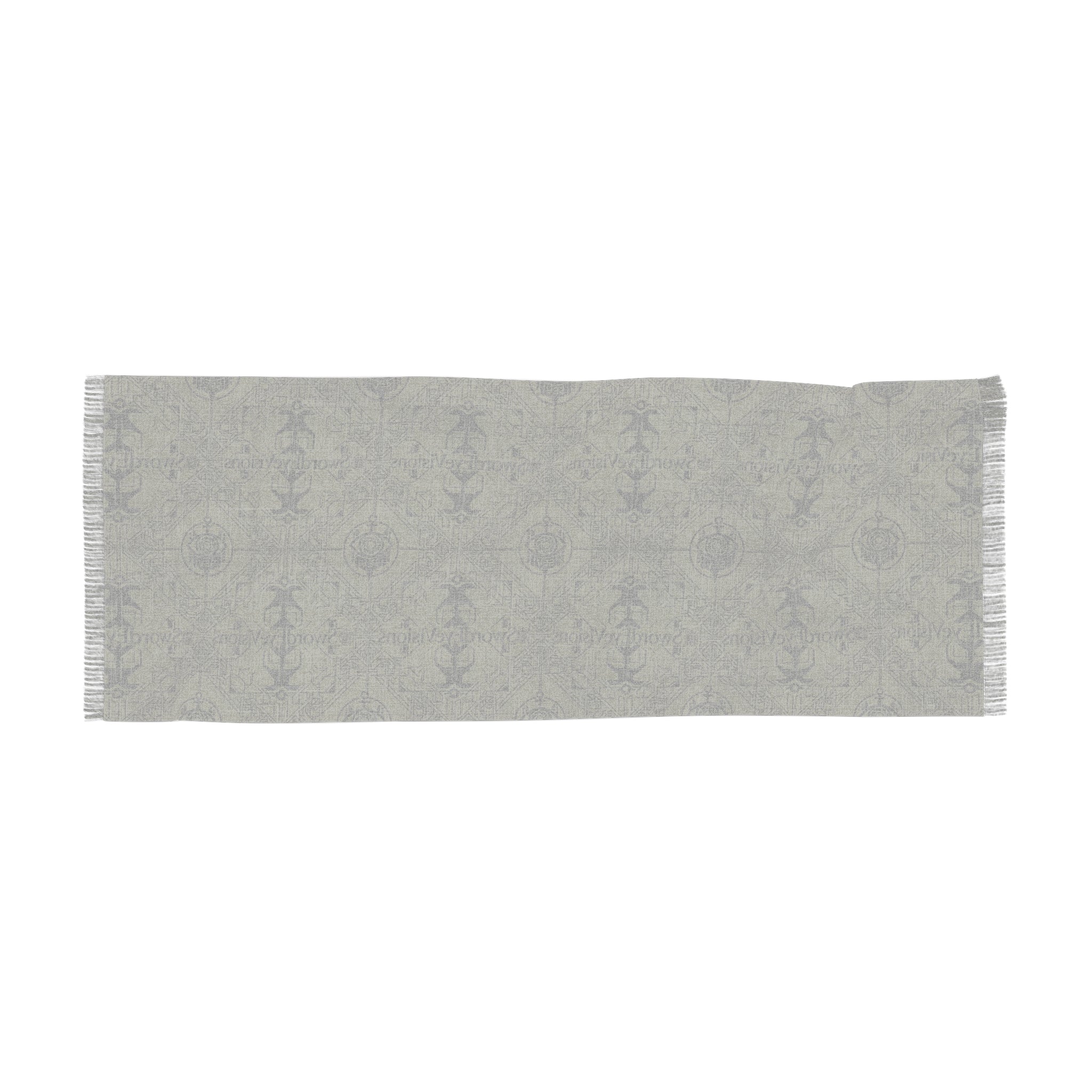 Utility Olive Noir Scarf — SEV Overlaid Interlock Pattern — alternate view 5 of 6