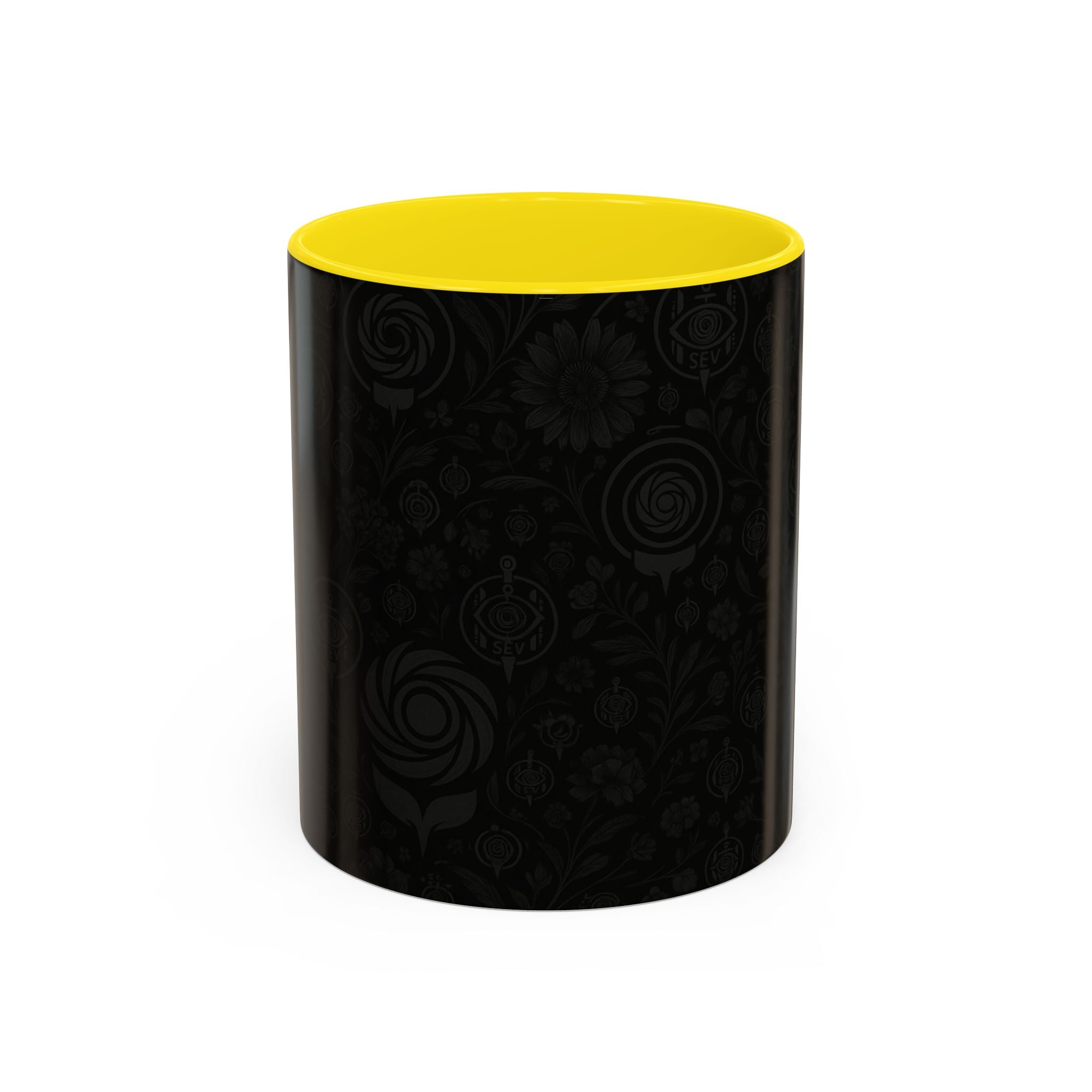 SEV ACCENT COFFEE MUG — COOL NOIR GRAPHITE FLORAL — alternate view 13 of 68