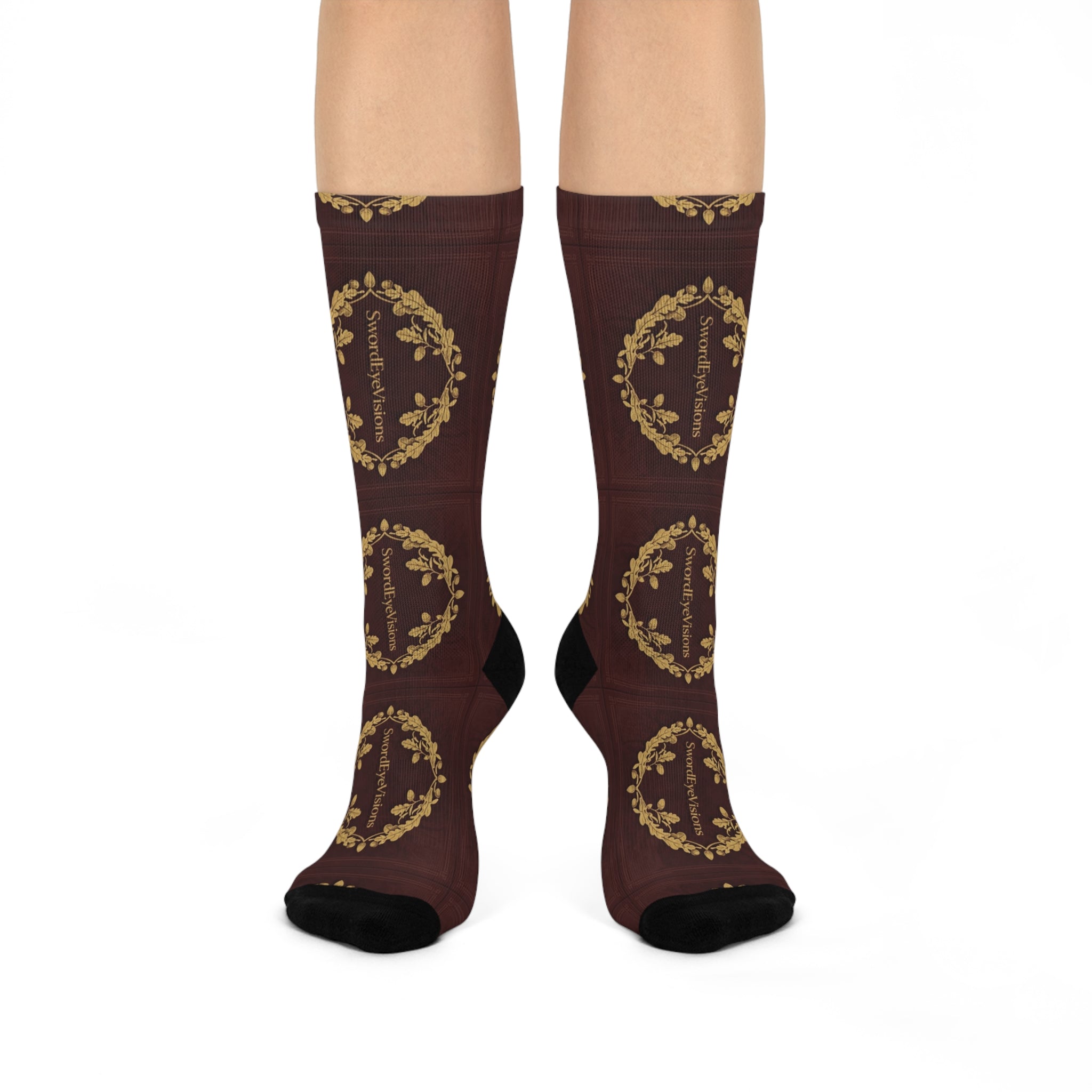Imperial Burgundy Gold Socks — SEV Shadow Layer V1 — alternate view 1 of 4