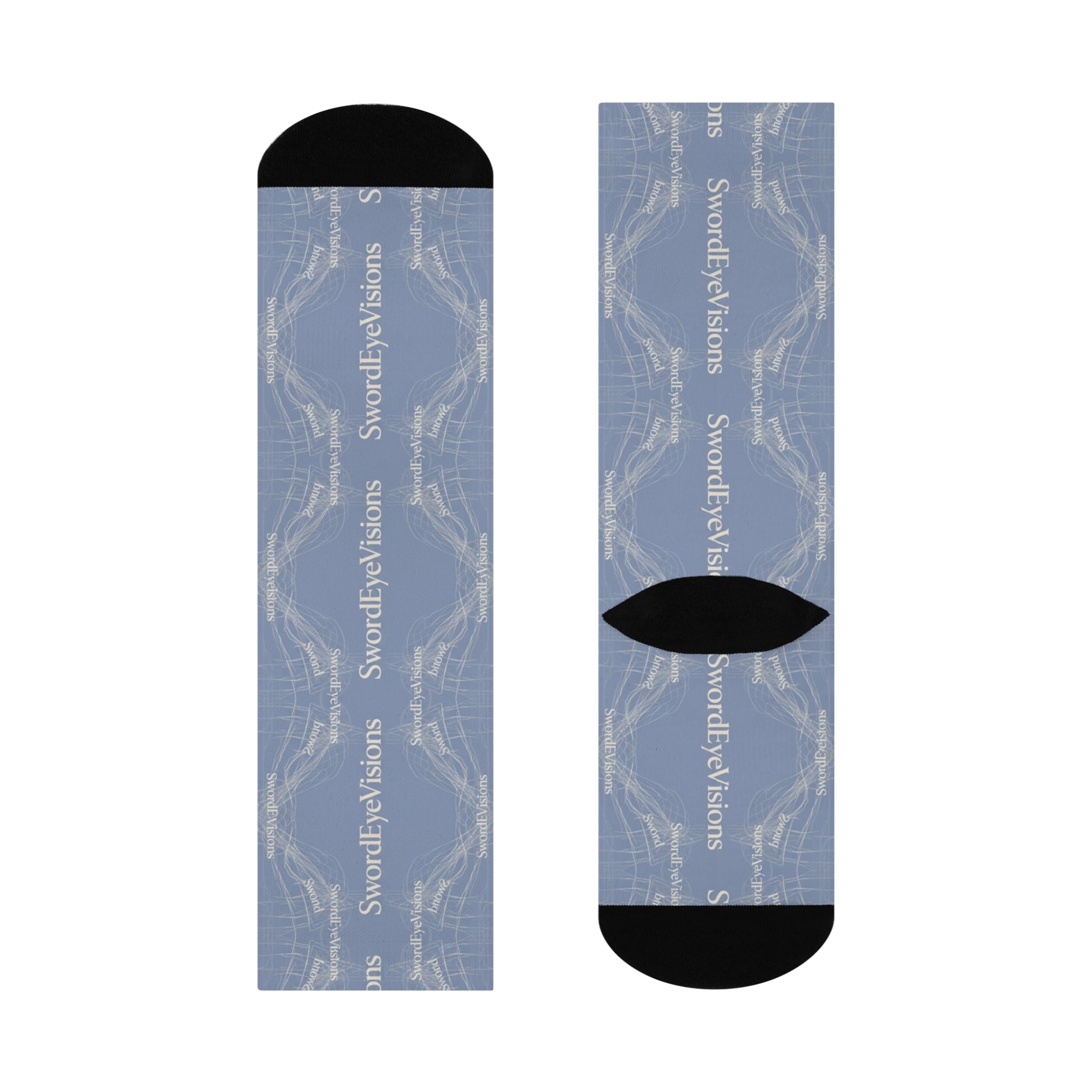 Refined Powder Sky Blue Socks — SEV Linear Weave — alternate view 4 of 4