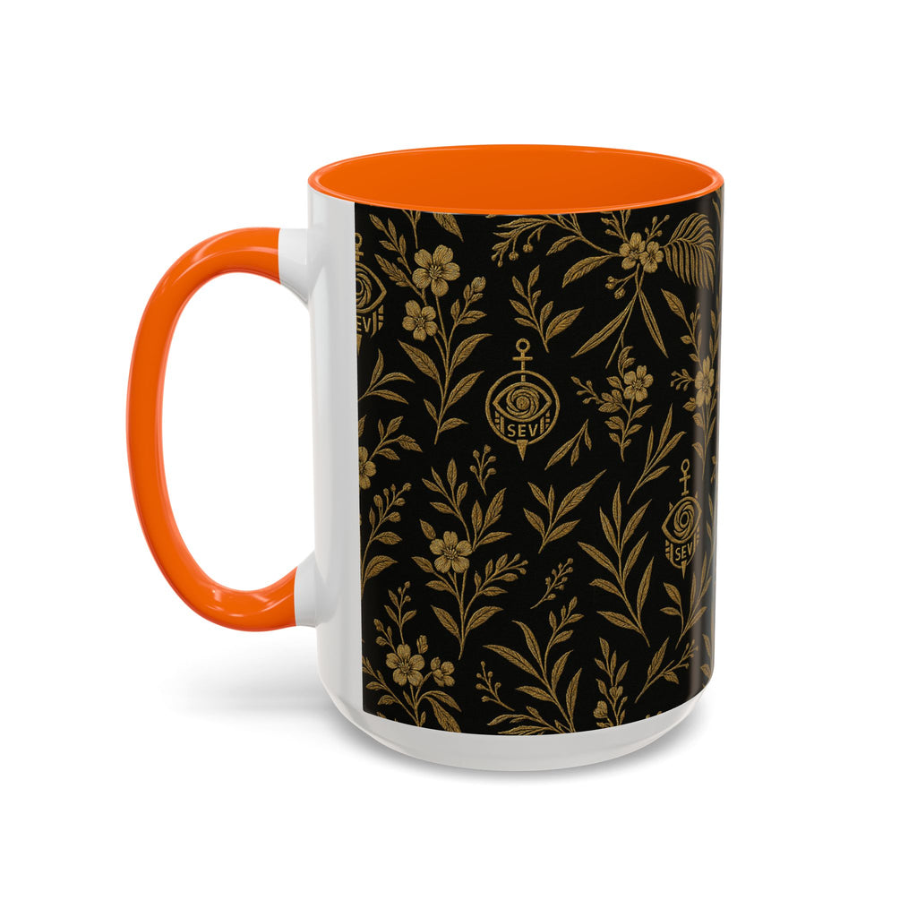 SEV ACCENT COFFEE MUG — TRUE NOIR RICH GOLD BOTANICAL — alternate view 54 of 68