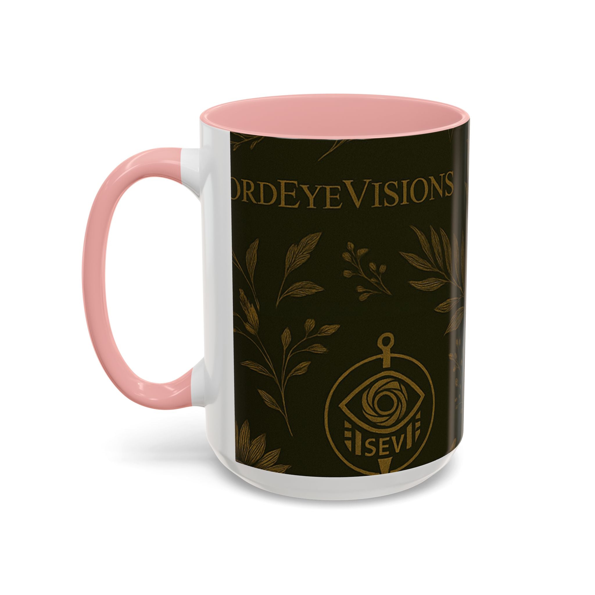 SEV ACCENT COFFEE MUG — DEEP OLIVE GOLD BOTANICAL — alternate view 36 of 68