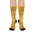 Radiant Saffron Gold Socks — SEV Dual Scale Monogram — alternate view 1 of 4