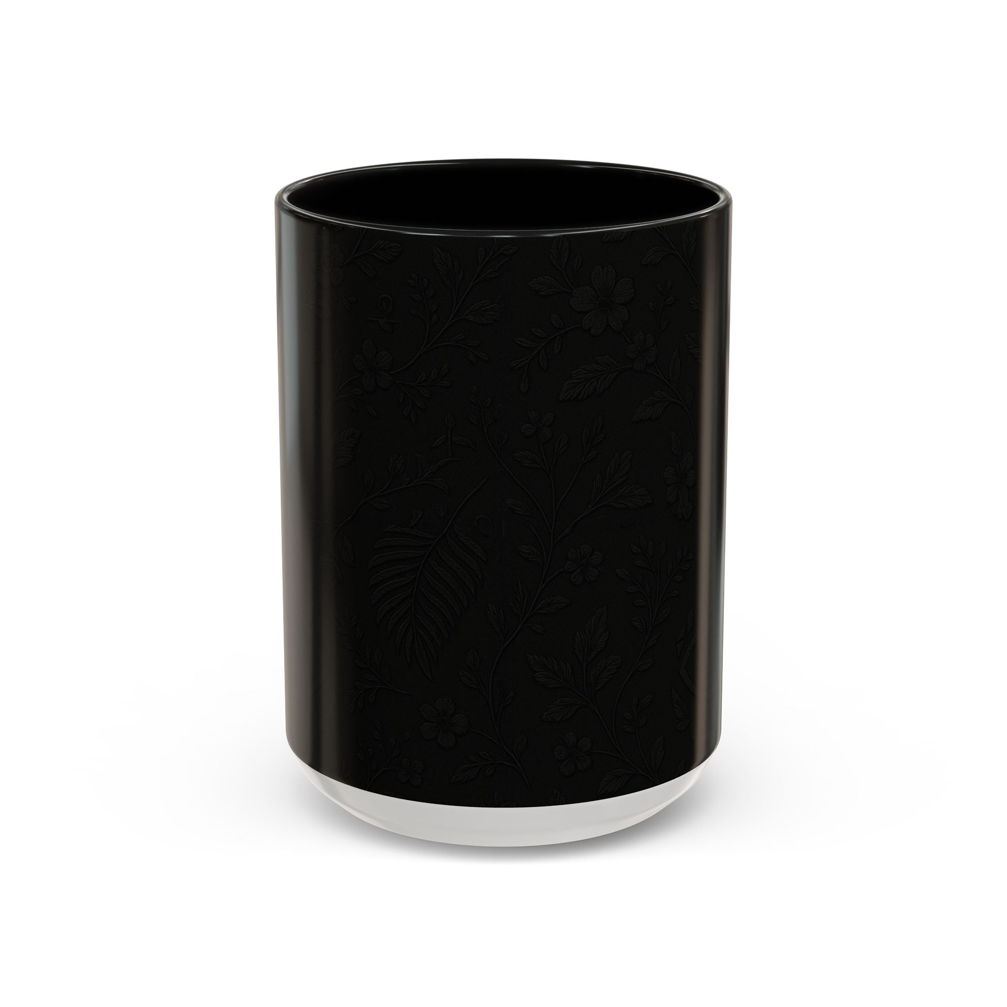SEV ACCENT COFFEE MUG — NOIR GRAPHITE SUBTLE BOTANICAL — alternate view 6 of 68