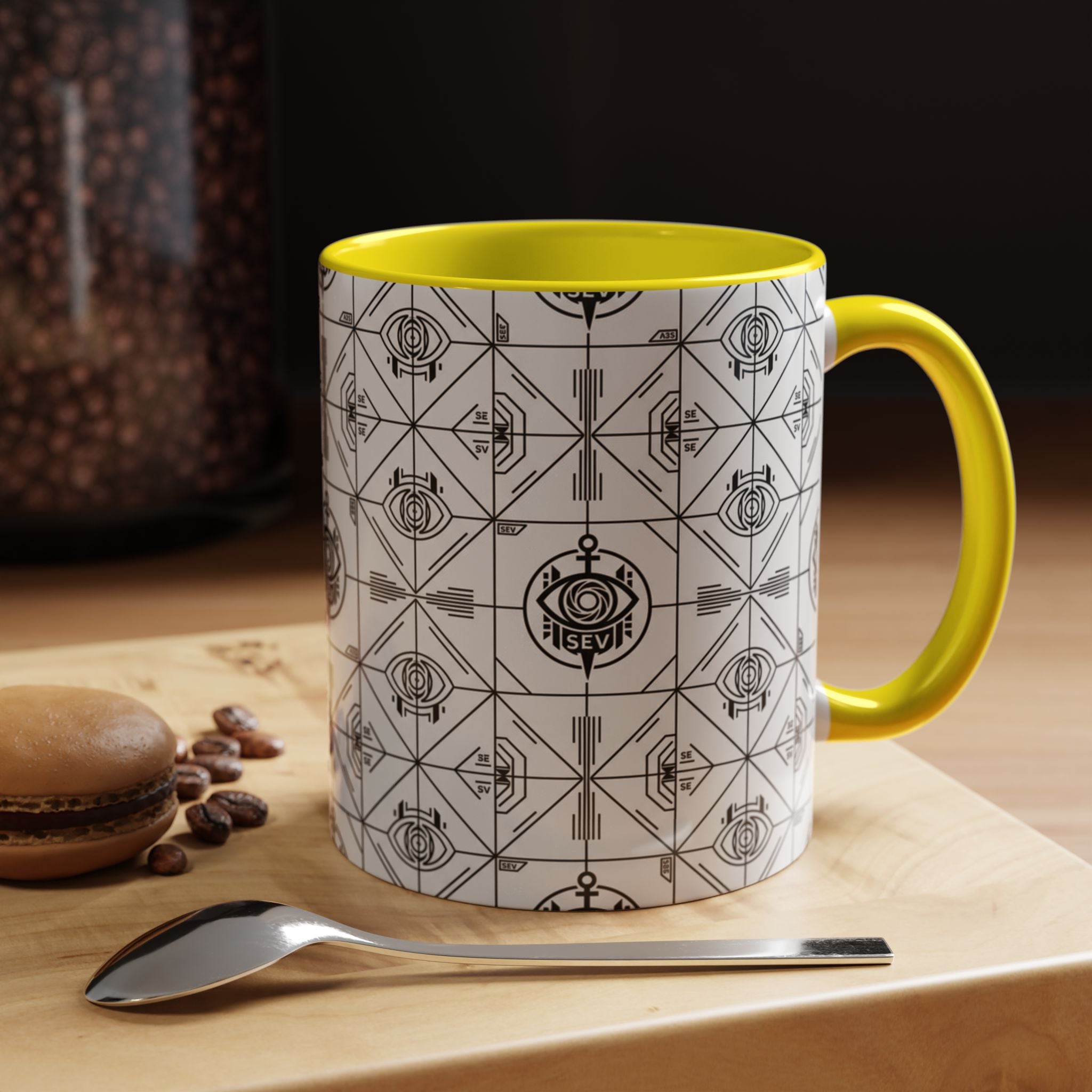 SEV ACCENT COFFEE MUG — PRECISION MONO BLACK — alternate view 53 of 68