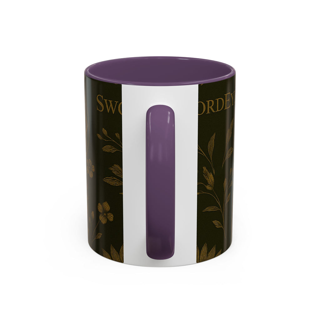 SEV ACCENT COFFEE MUG — DEEP OLIVE GOLD BOTANICAL — alternate view 64 of 68