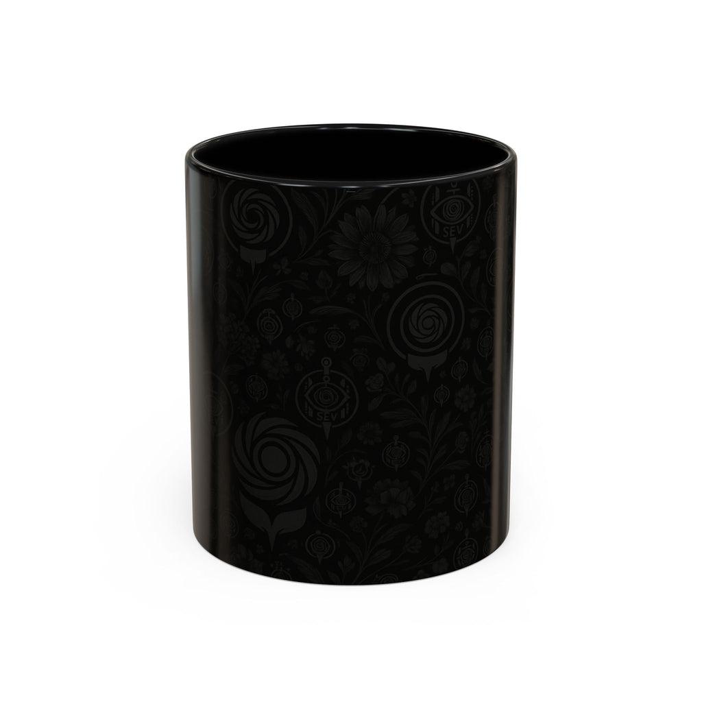 SEV ACCENT COFFEE MUG — COOL NOIR GRAPHITE FLORAL — alternate view 19 of 68