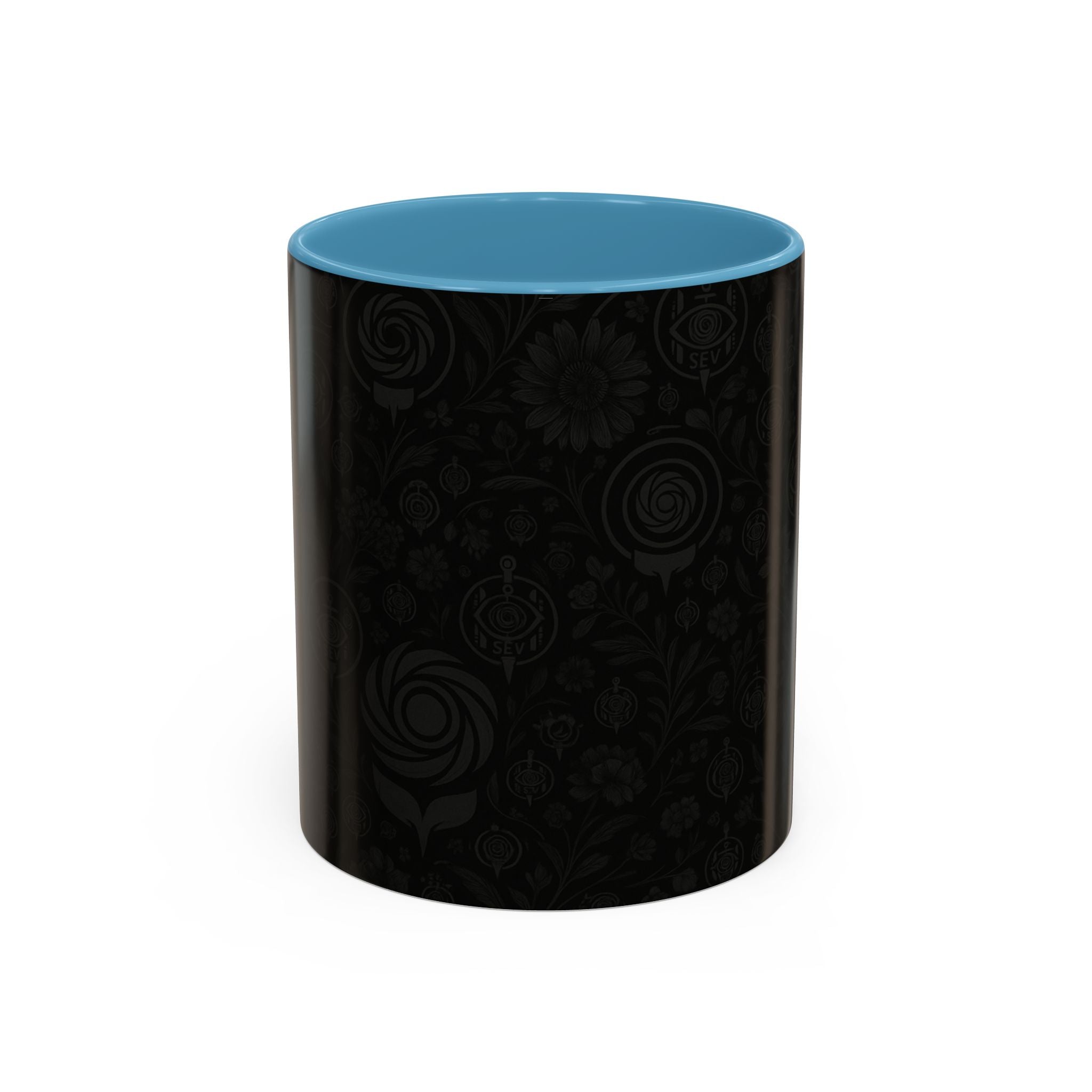 SEV ACCENT COFFEE MUG — COOL NOIR GRAPHITE FLORAL — alternate view 10 of 68