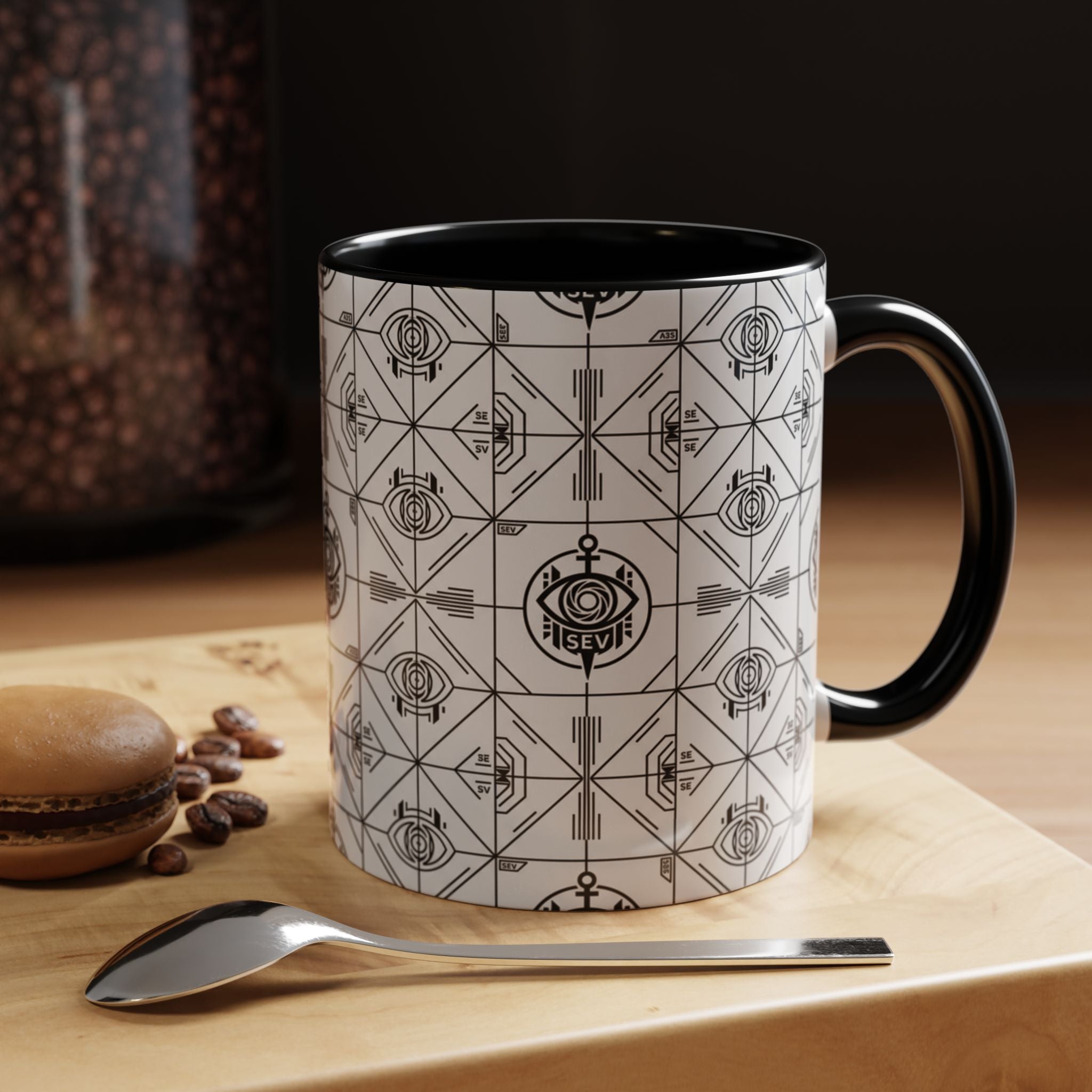 SEV ACCENT COFFEE MUG — PRECISION MONO BLACK — alternate view 1 of 68