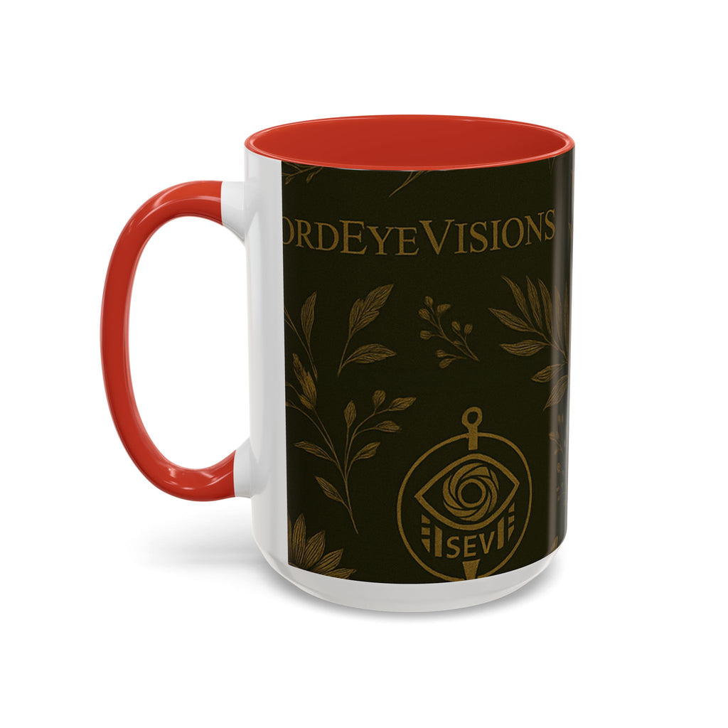 SEV ACCENT COFFEE MUG — DEEP OLIVE GOLD BOTANICAL — alternate view 39 of 68