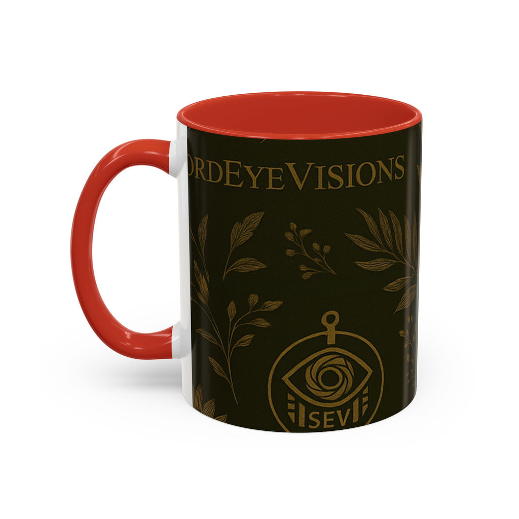 SEV ACCENT COFFEE MUG — DEEP OLIVE GOLD BOTANICAL — alternate view 27 of 68