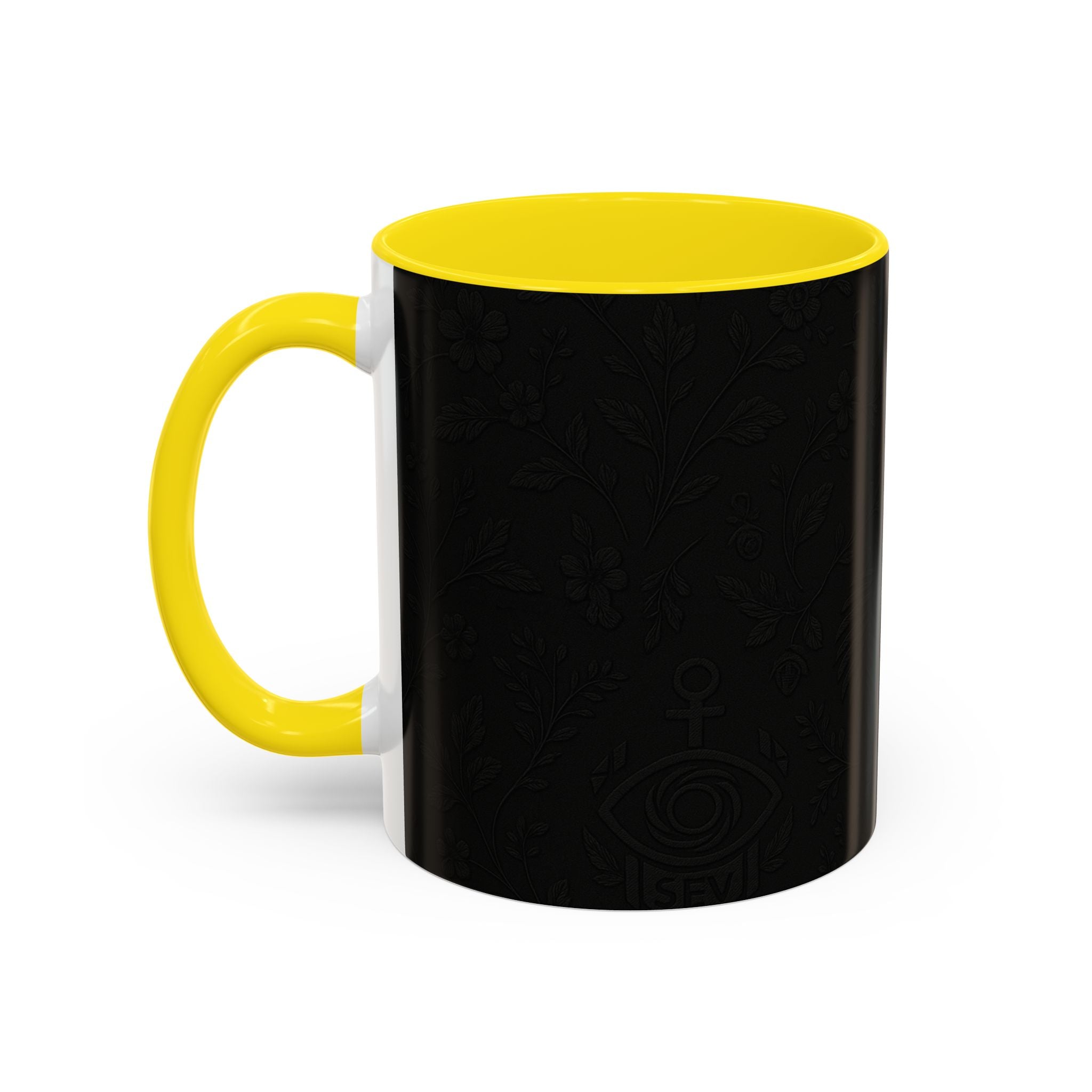 SEV ACCENT COFFEE MUG — NOIR GRAPHITE SUBTLE BOTANICAL — alternate view 51 of 68