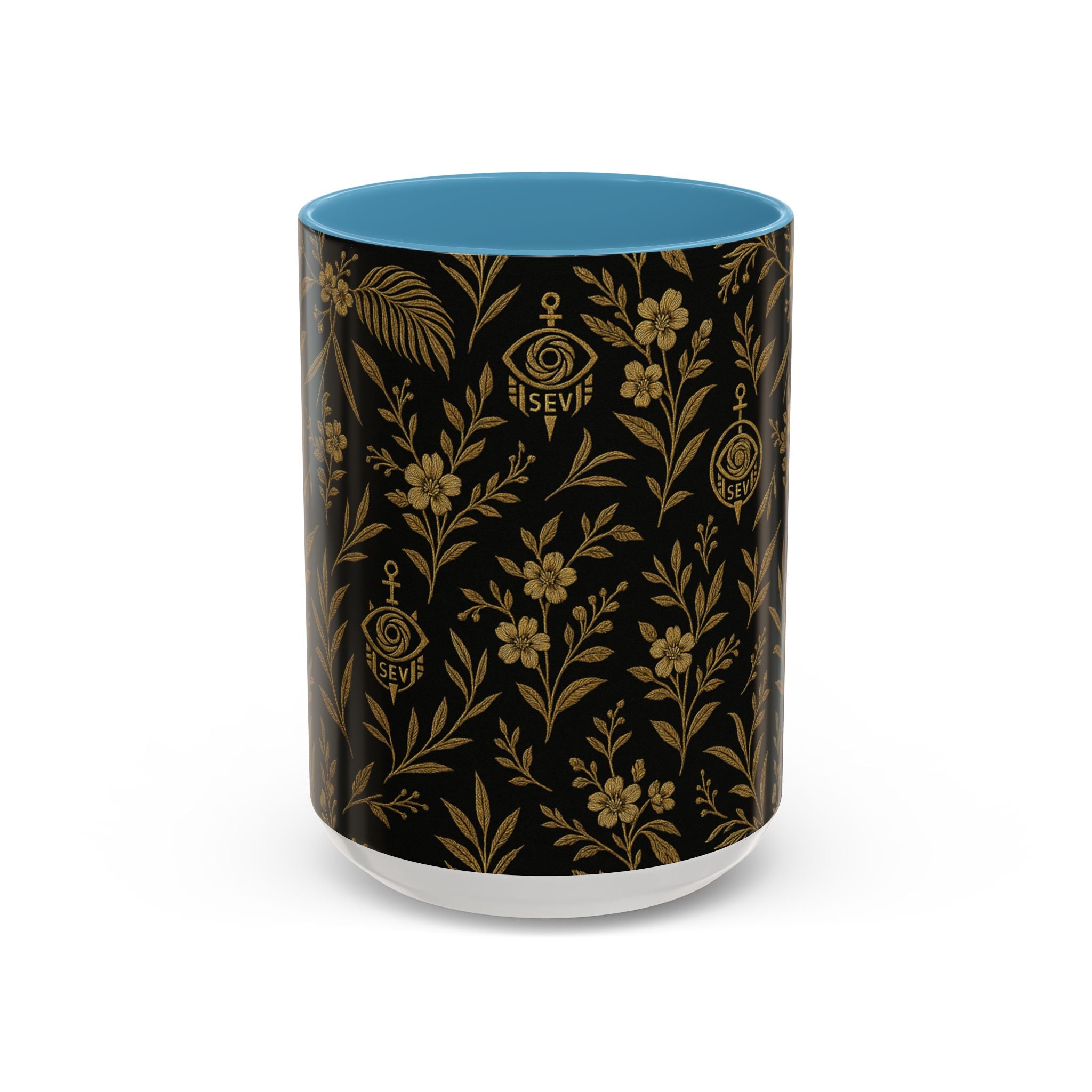 SEV ACCENT COFFEE MUG — TRUE NOIR RICH GOLD BOTANICAL — alternate view 11 of 68