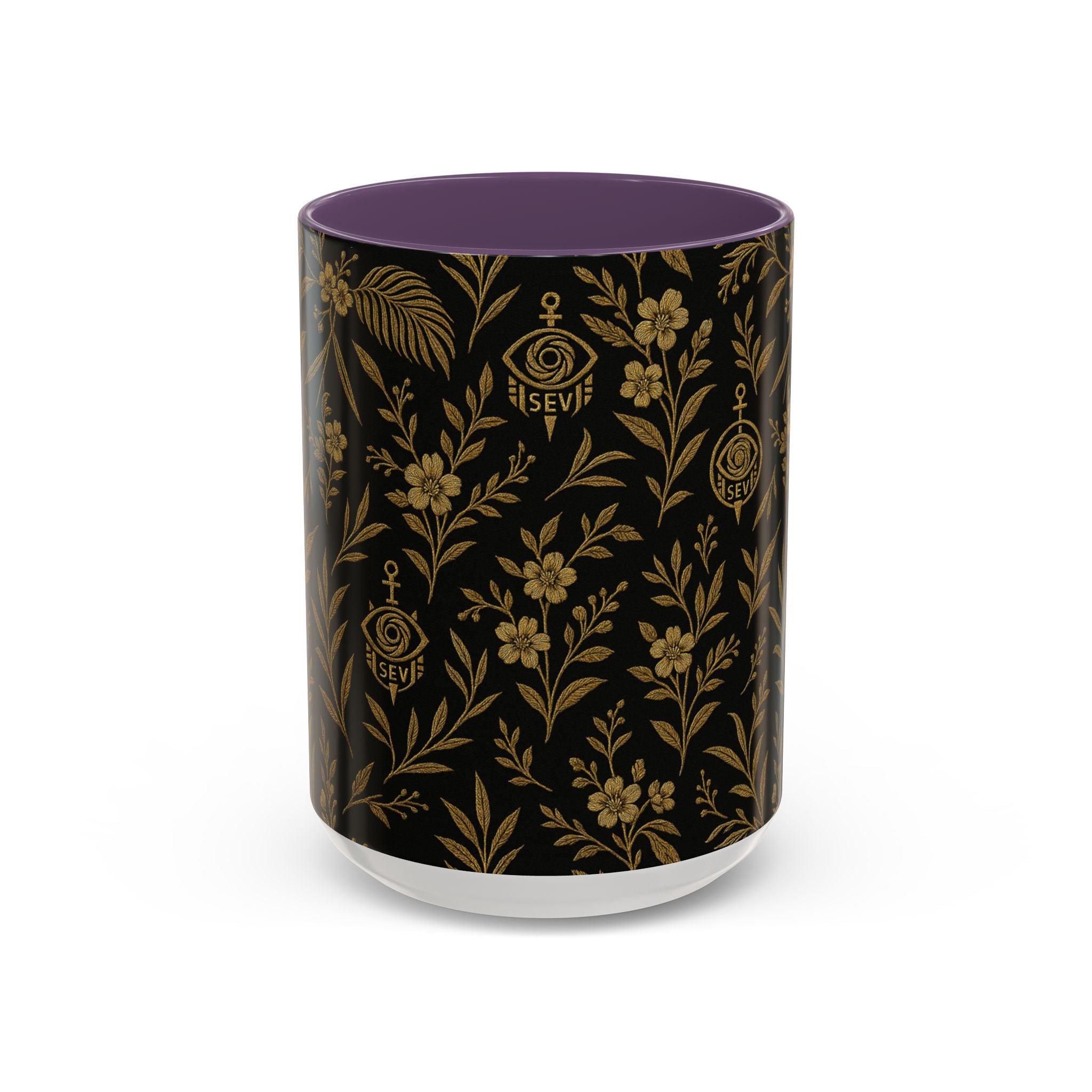 SEV ACCENT COFFEE MUG — TRUE NOIR RICH GOLD BOTANICAL — alternate view 18 of 68