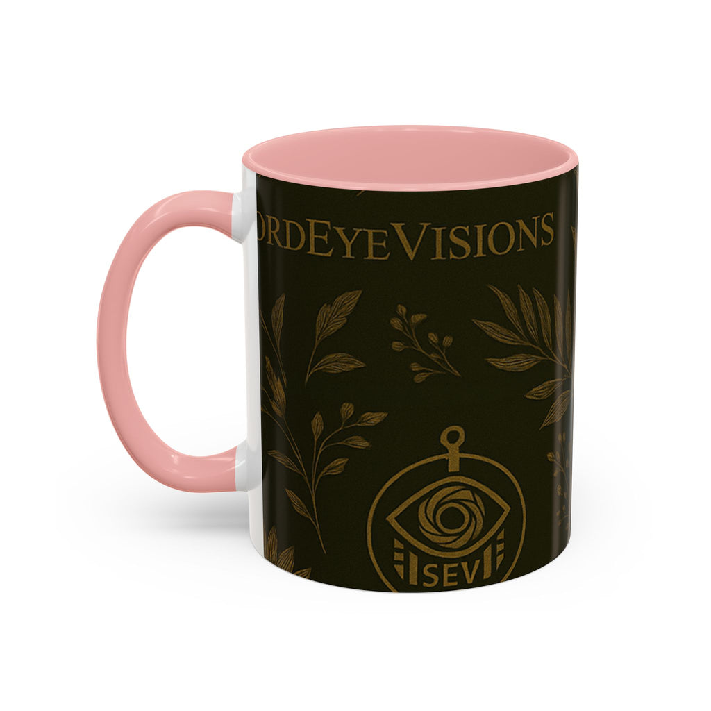 SEV ACCENT COFFEE MUG — DEEP OLIVE GOLD BOTANICAL — alternate view 24 of 68