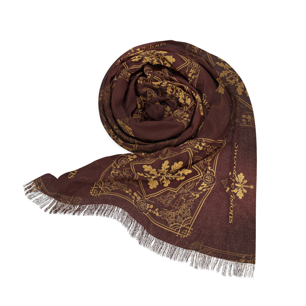 Imperial Burgundy Gold Scarf — SEV Shadow Layer V2 — alternate view 5 of 6
