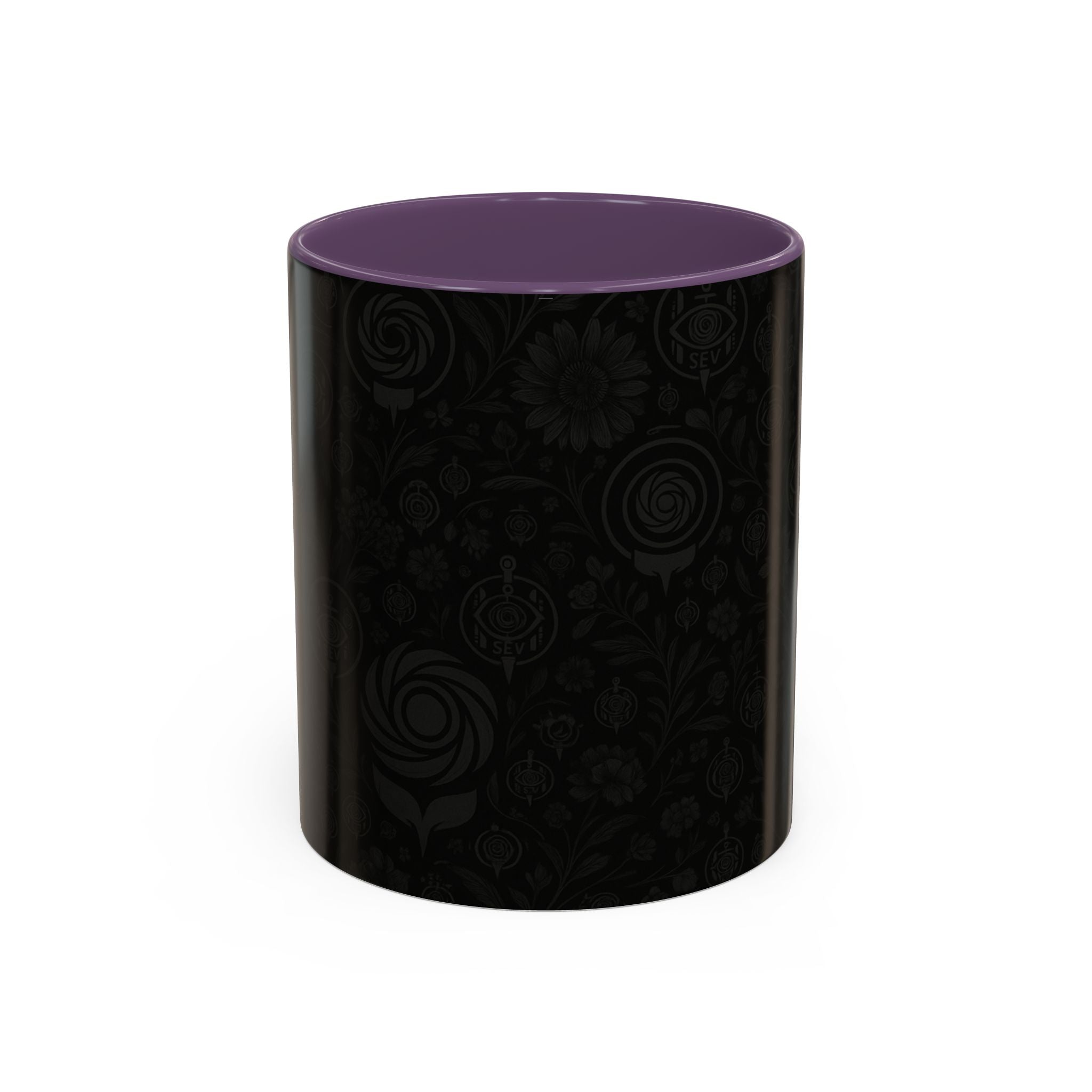 SEV ACCENT COFFEE MUG — COOL NOIR GRAPHITE FLORAL — alternate view 17 of 68