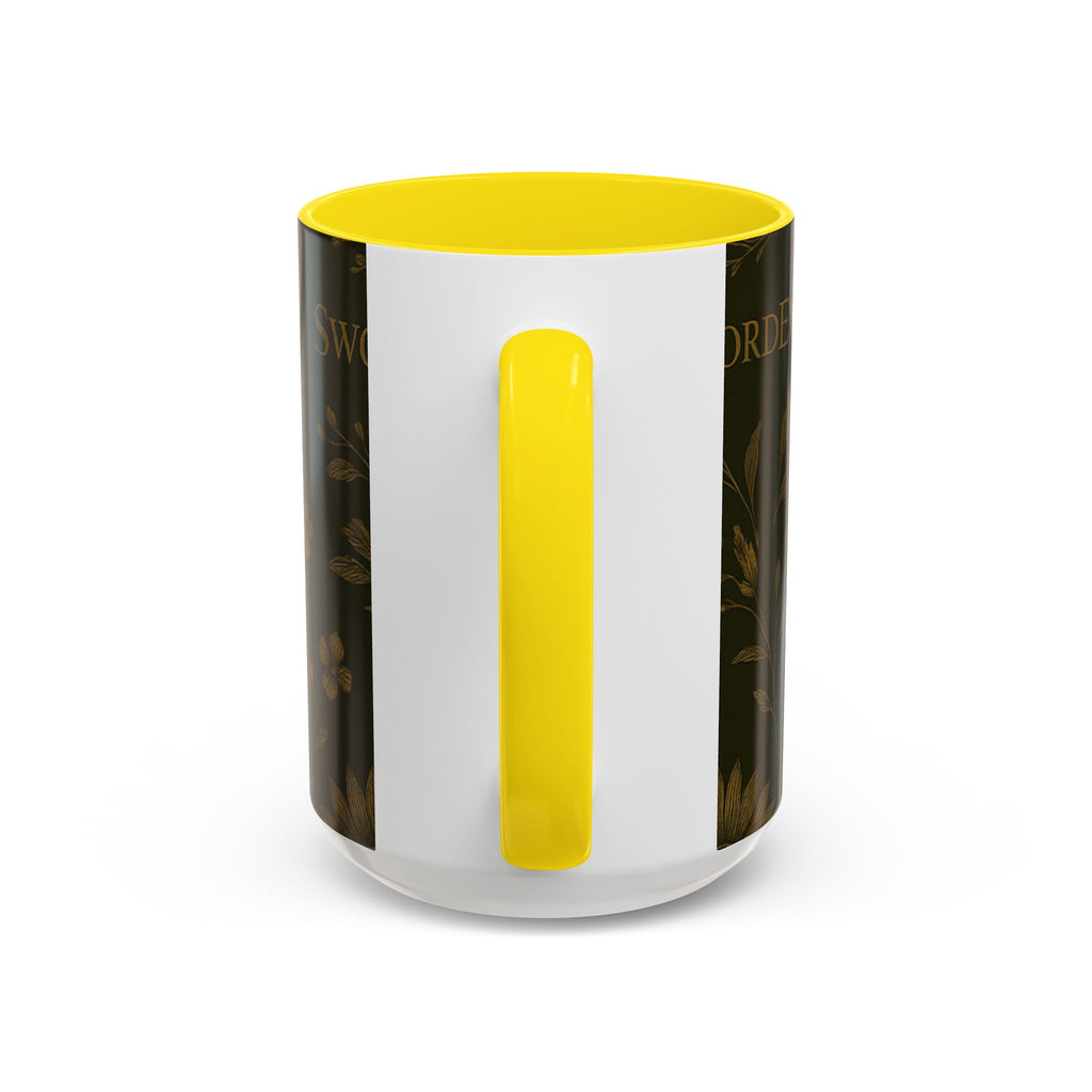 SEV ACCENT COFFEE MUG — DEEP OLIVE GOLD BOTANICAL — alternate view 58 of 68